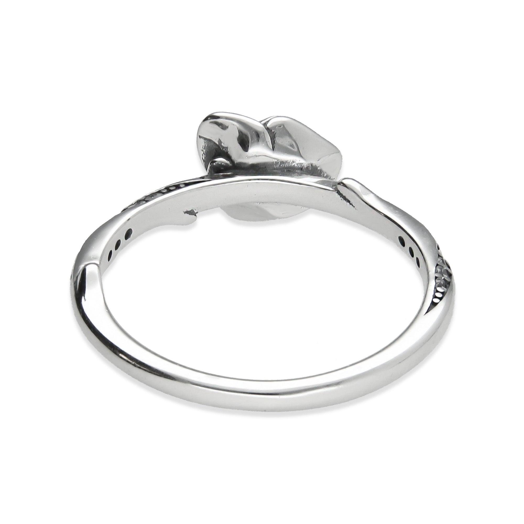 LPAD102 Anillo Pand Solitario Rose Plata .925 Taxco Gro