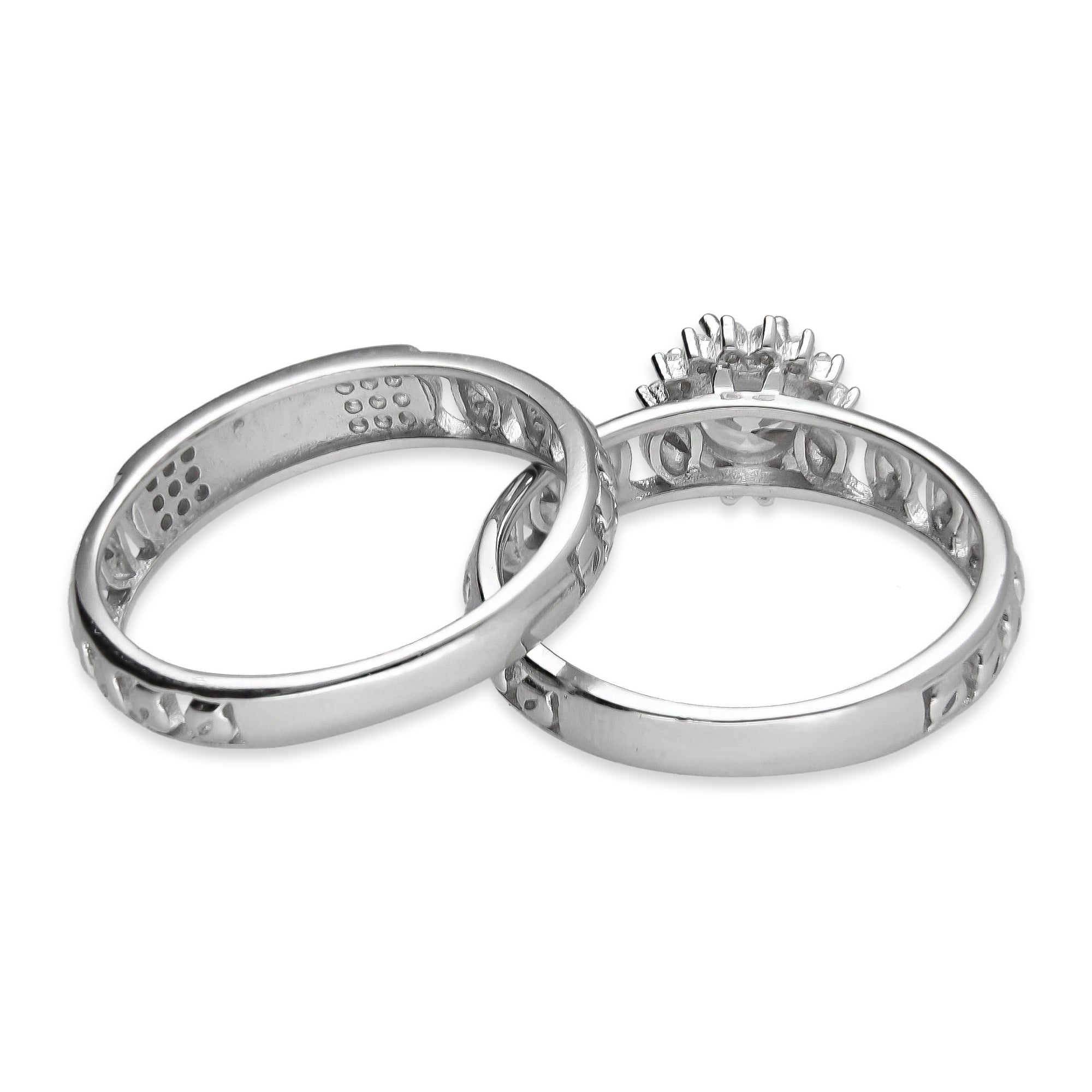 LPAD105 Anillo Mona Alianza Blanco Plata .925 Taxco Gro