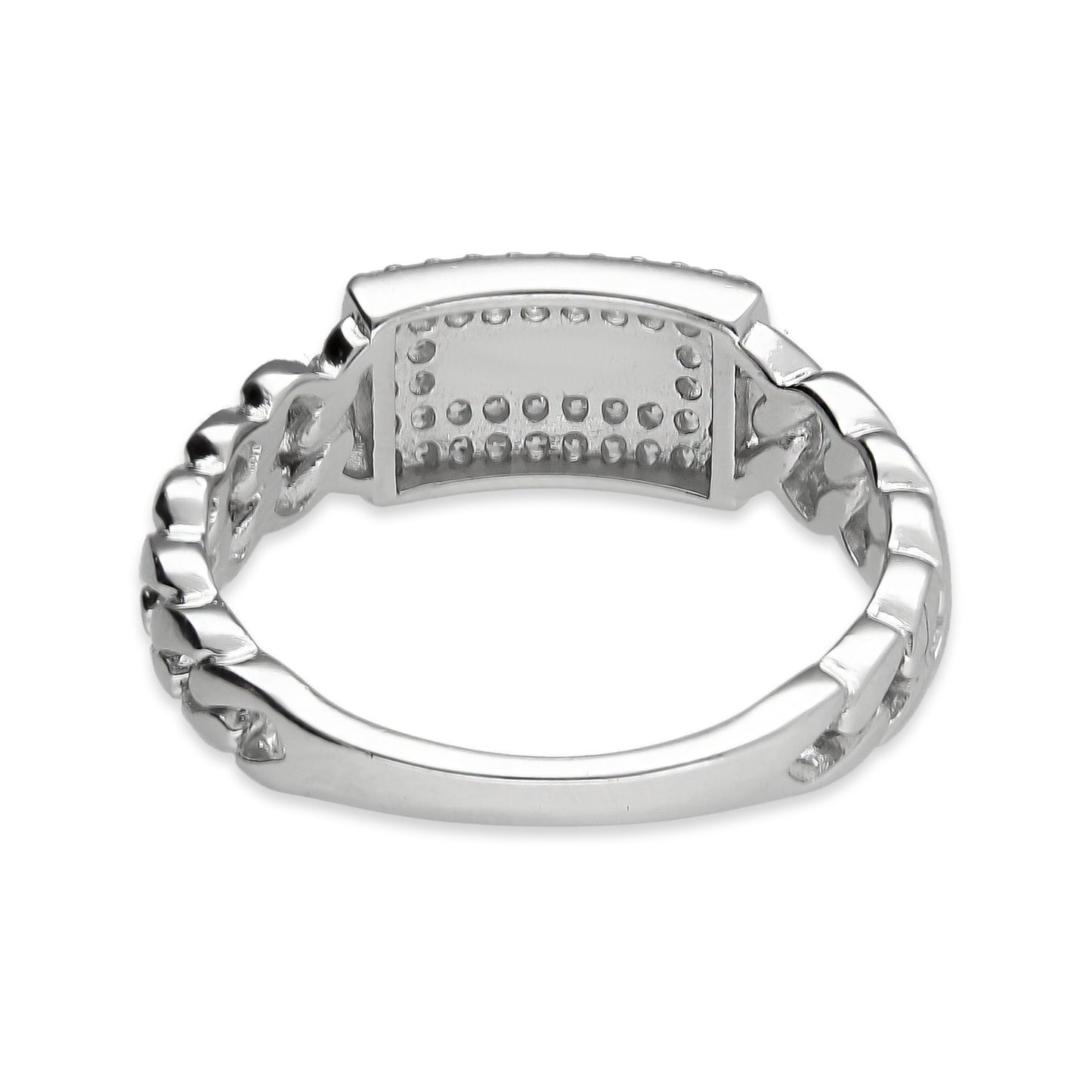 LPAD106 Anillo Mona Eslabón Cubano Plata .925 Taxco Gro