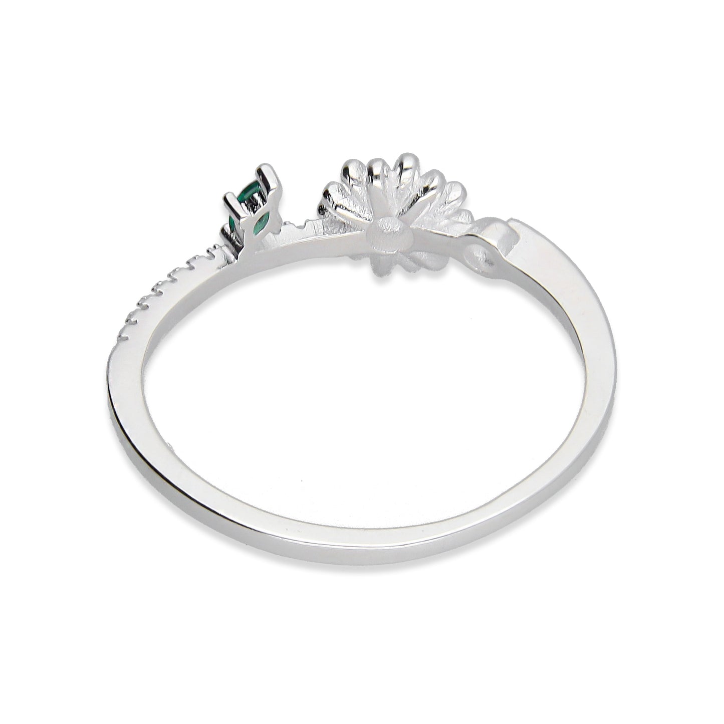 LPAD107 Anillo Flor Margarita Esmaltado Plata .925 Taxco Gro 2628932227