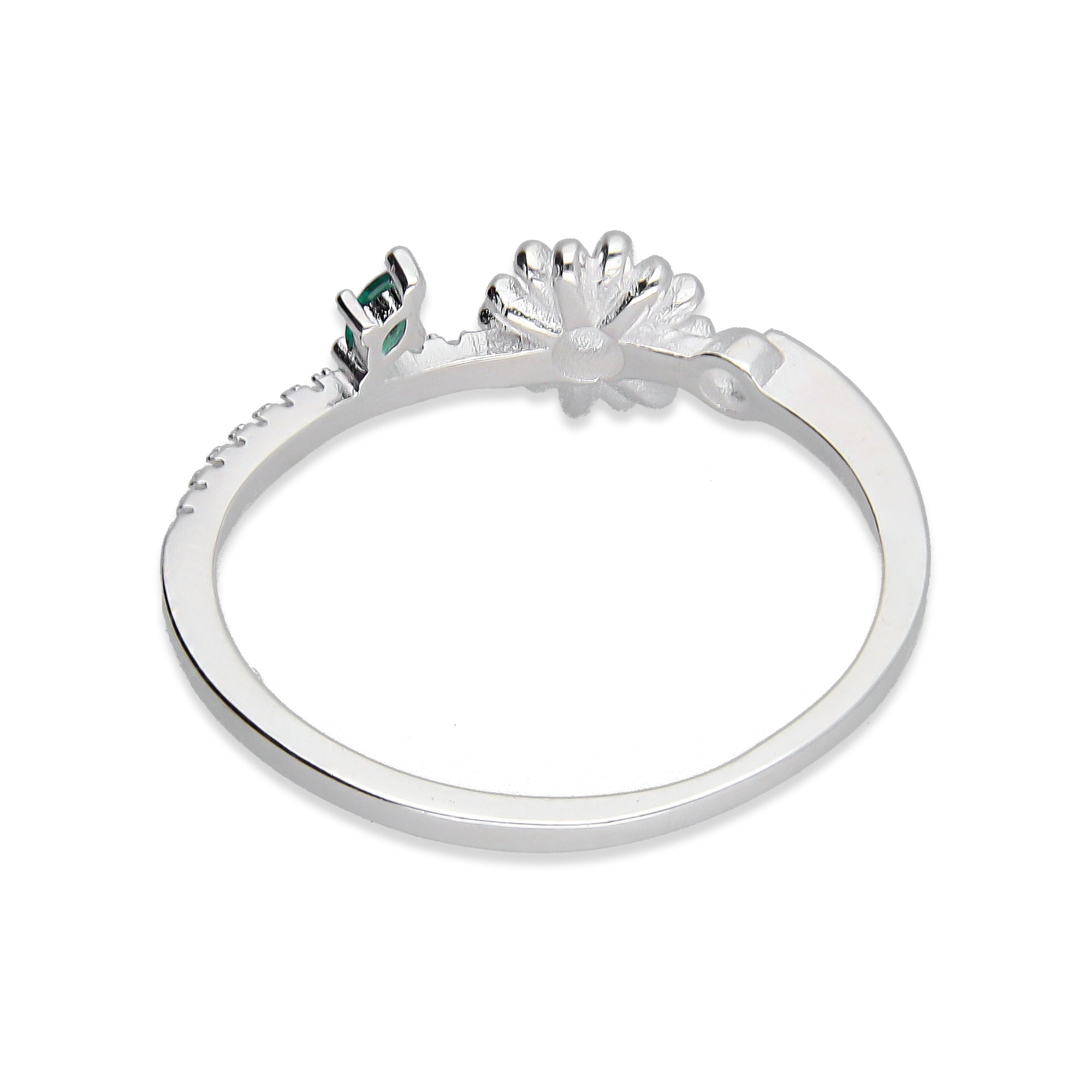 LPAD107 Anillo Flor Margarita Esmaltado Plata .925 Taxco Gro 2628932227
