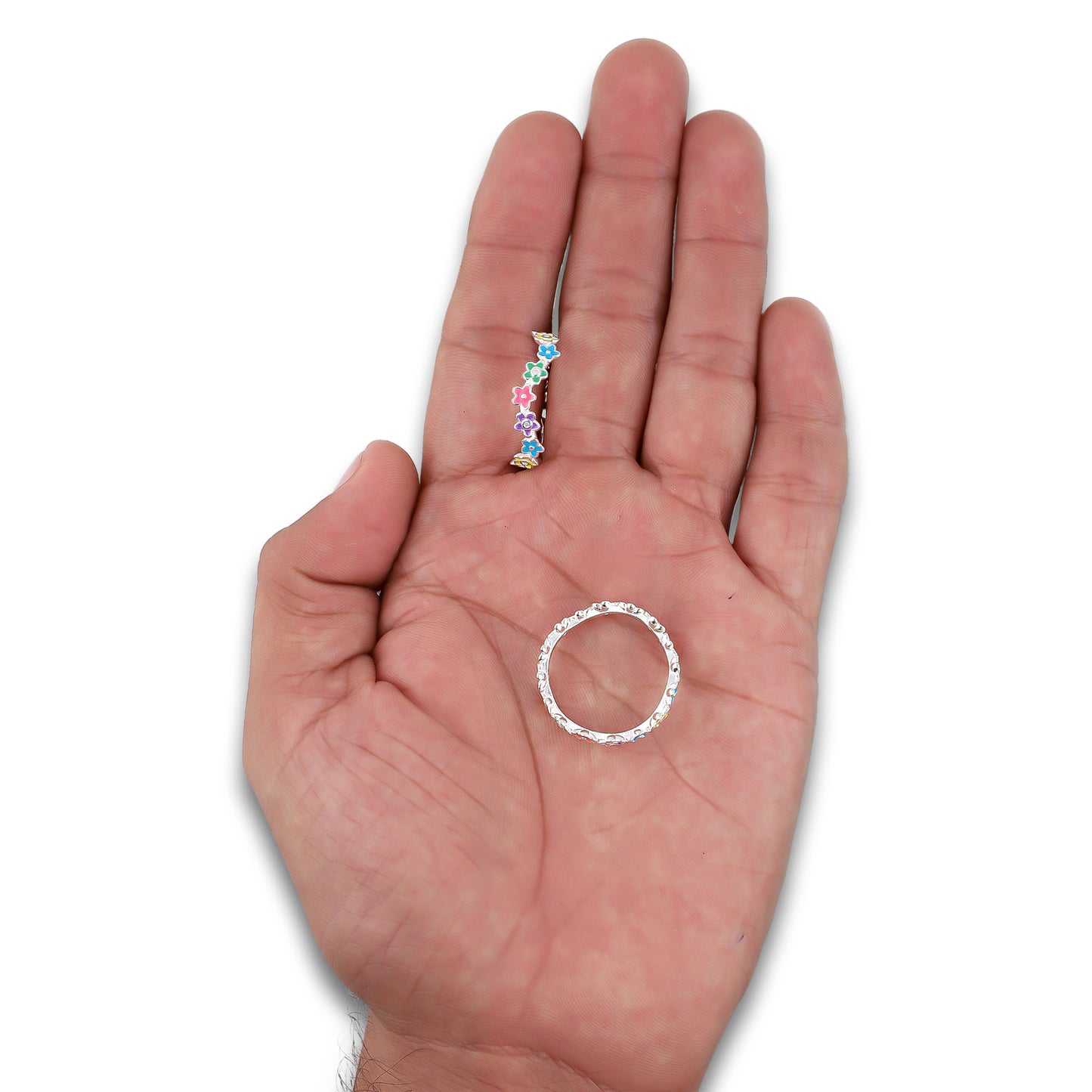 LPAD108 Anillo Churumbela Flores Multicolor Plata .925 Taxco Gro 2628957963