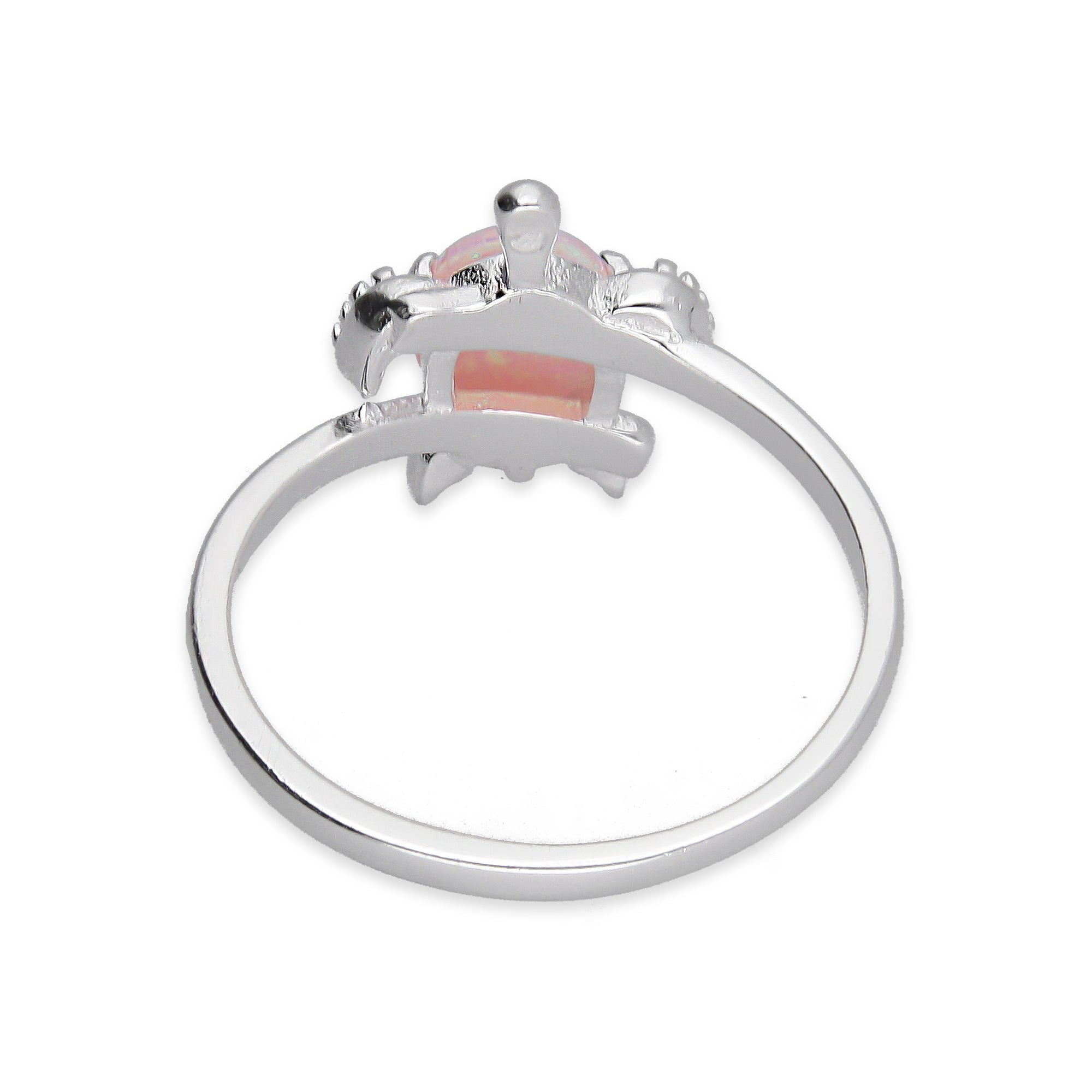 LPAD114 Anillo para Dama Mod Tortuga Ópalo Rosa en Plata .925 Taxco Gro