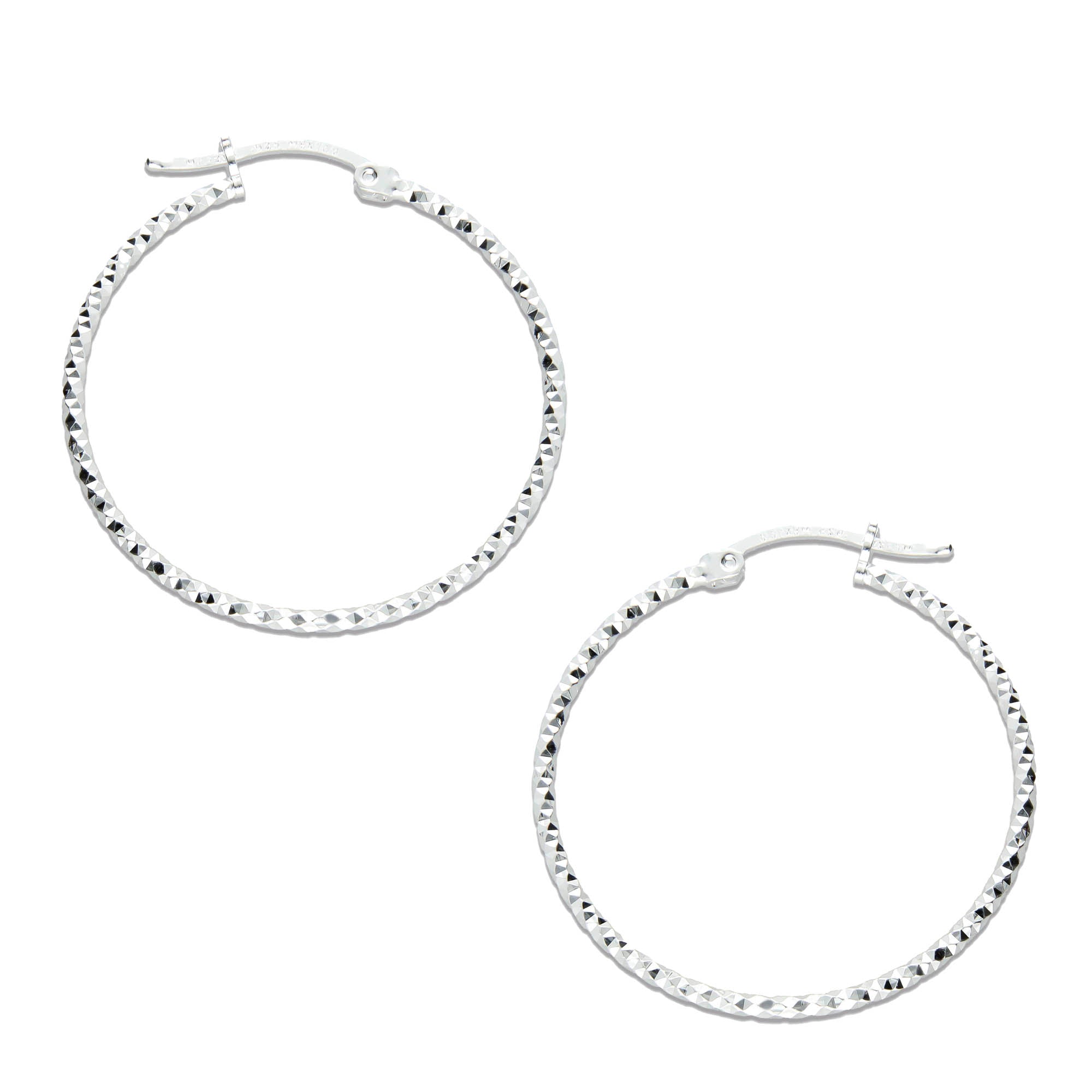 LPADI005 Arracada Diamantada 3.3 Cm De Diámetro 733218306