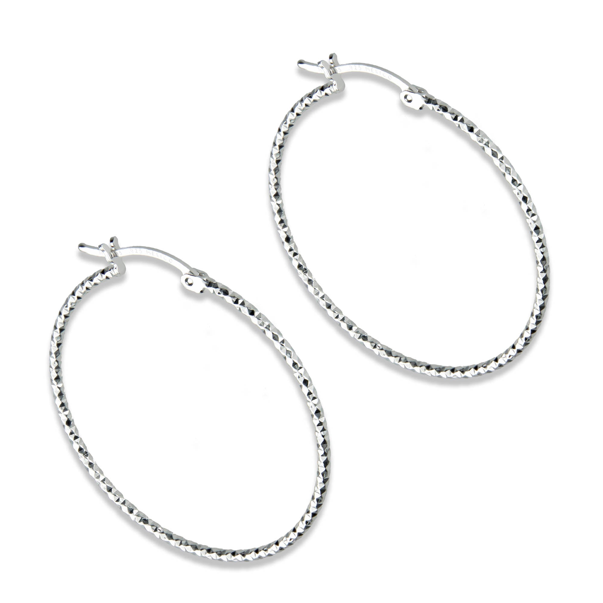 LPADI006 Arracada Diamantada 3.8 Cm De Diámetro 733217691