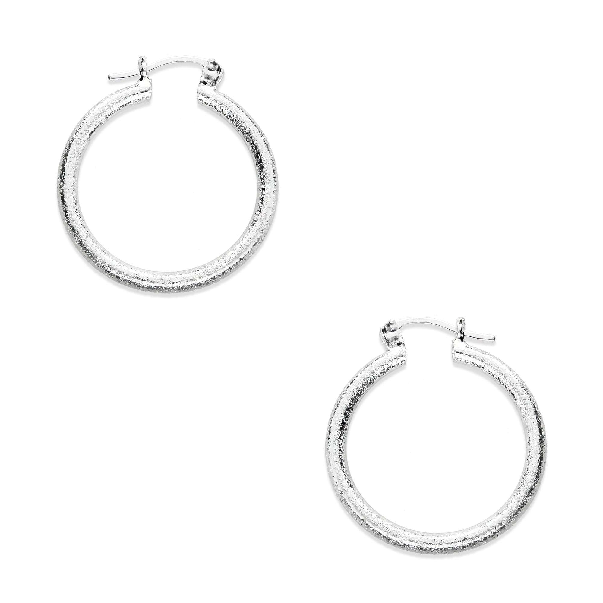 LPADI023 Arracadas De Plata .925 Tubo Grueso Frozen Tam 2 26 mm 1884113199
