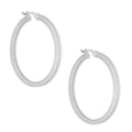 LPADI039 Arracada Diamantada Tubo Grueso Cuadrado Radial 3 mm 5 cm de Diámetro en Plata .925 5385002204