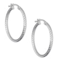 LPADI044 Arracada Diamantada Espiral 2.9 cm Tubo 2 mm en Plata .925 5576383606