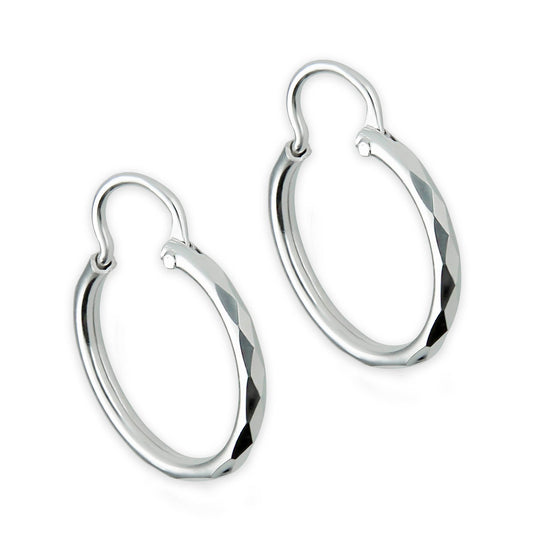 LPAF017 Arracada Facetada Plata .925 Tam 3 - 17 Mm Diámetro Taxco MLM918608819