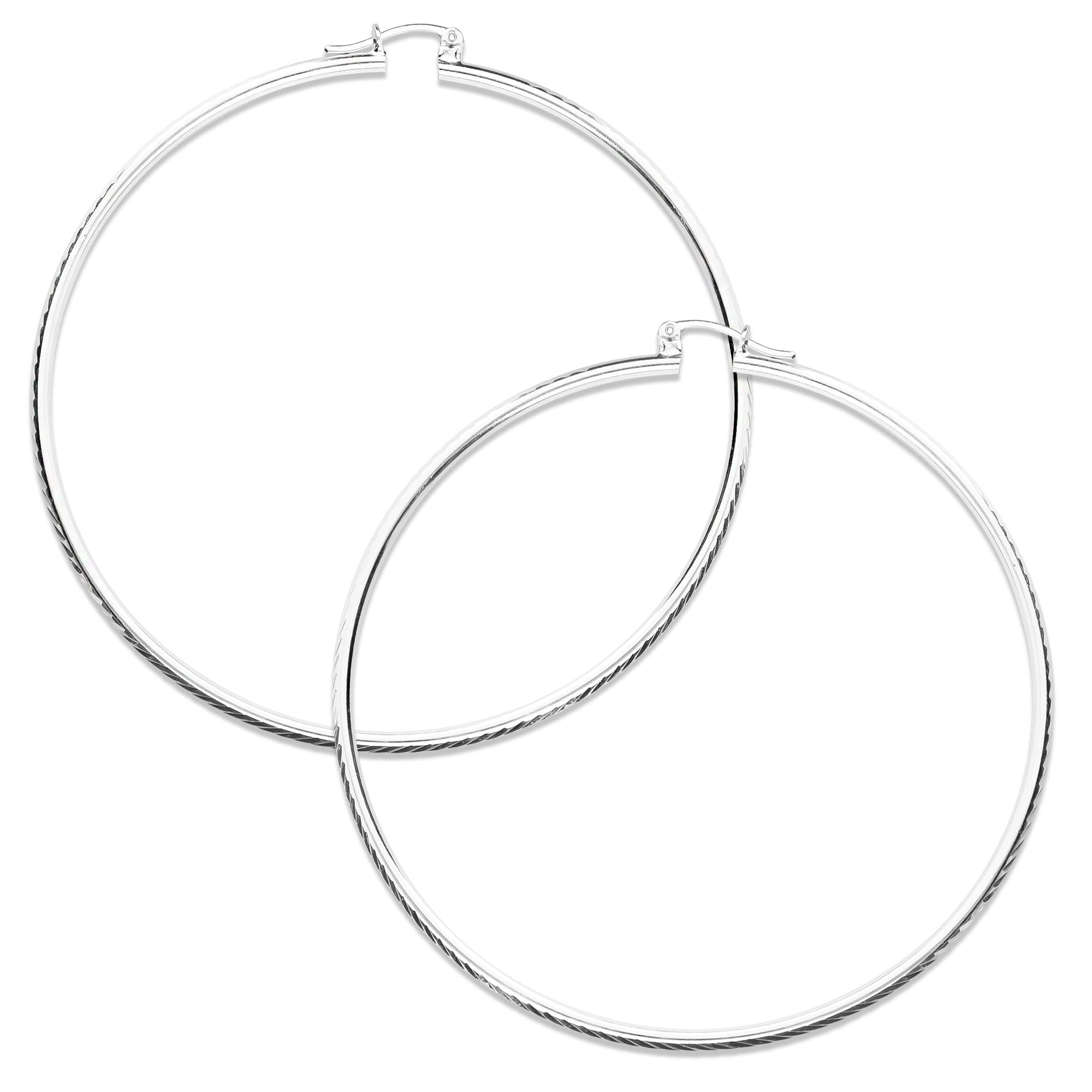 LPAF033 Arracada Facetada Mod. Radial T9 70 Mm Plata .925 Taxco MLM946345480
