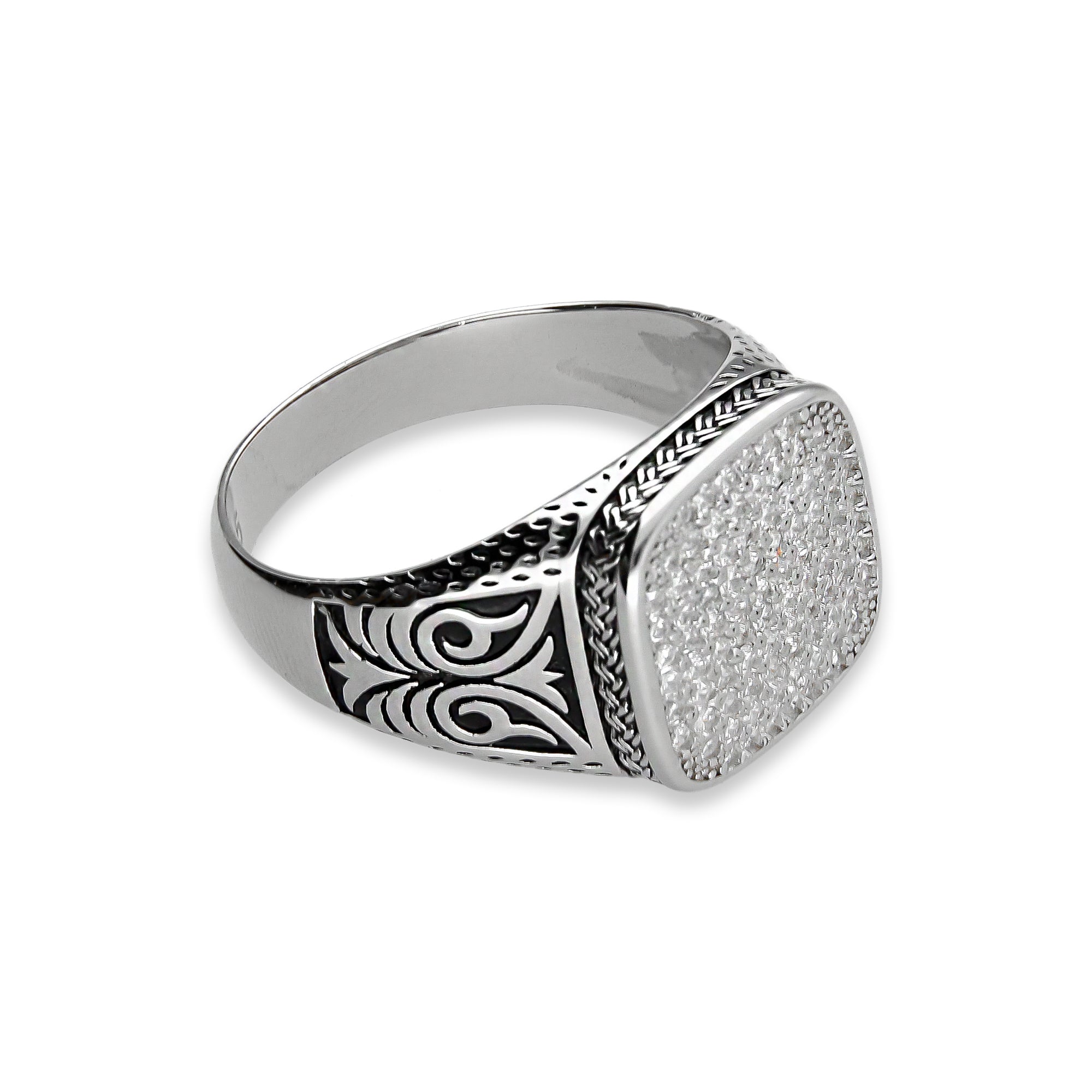 LPAH001 Anillo Hombre Bali Pavé en Plata .925 Taxco Gro 3346715308