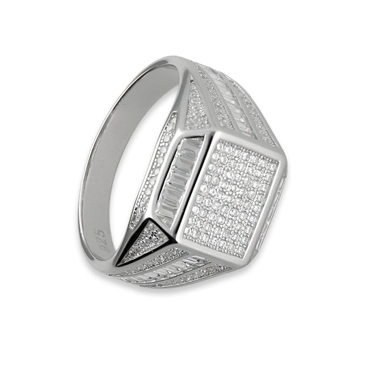 LPAH002 Anillo Para Hombre Domo Pavé  en Plata .925 Taxco Gro 3346693198