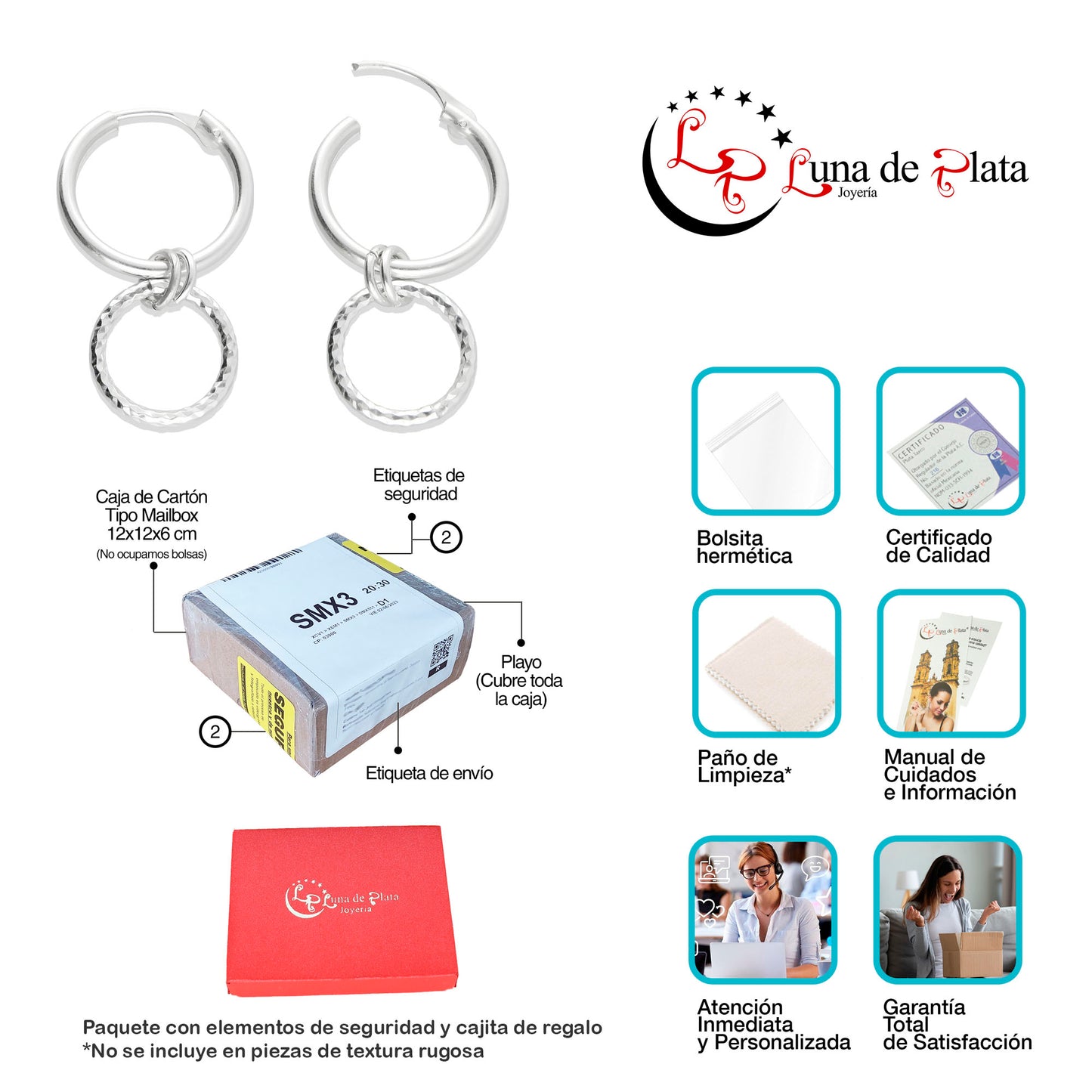 LPAL031 Arracada Lisa Colgante 16 mm 2 Arg Diam Plata Fina .925 2771194204