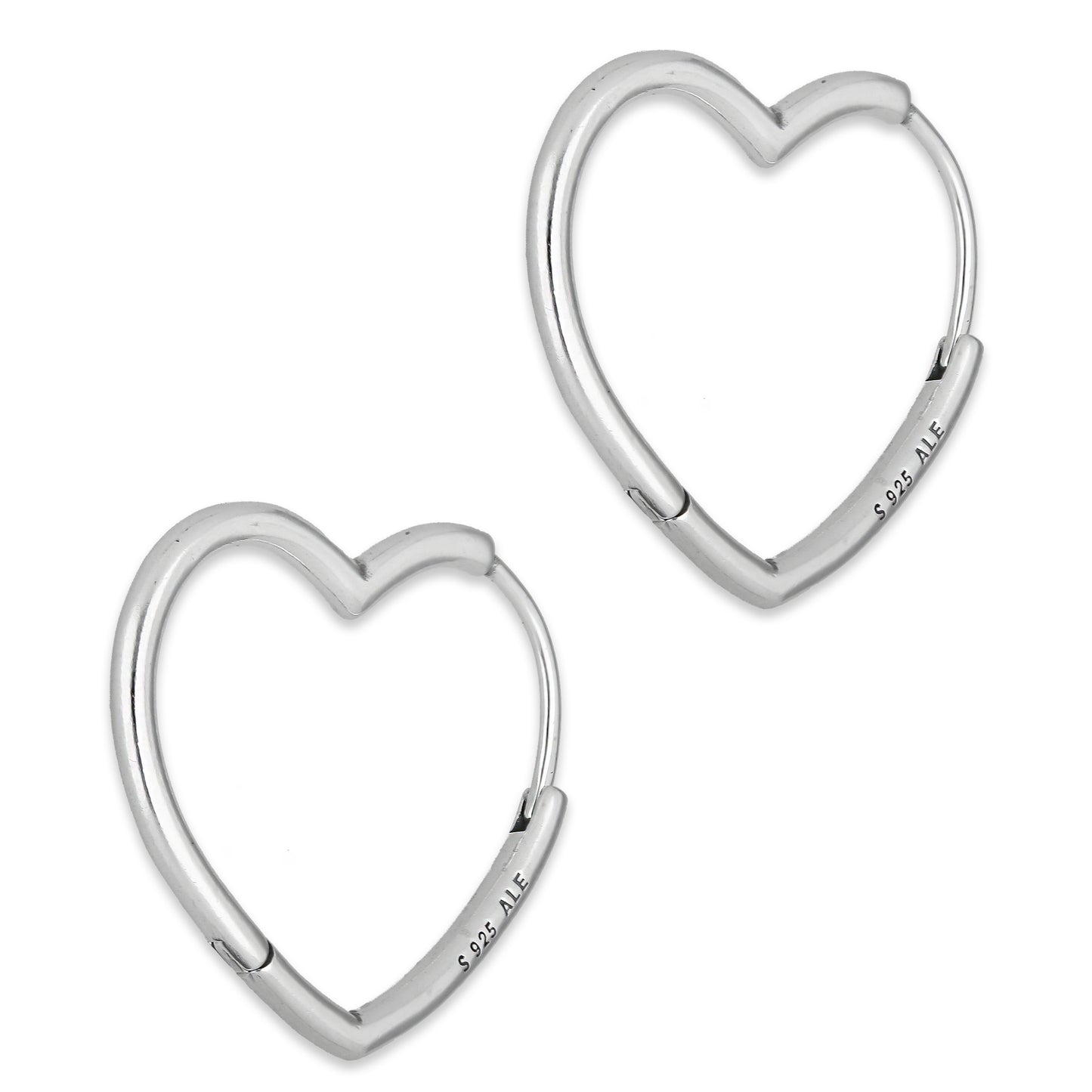 LPAL044 Arracada Lisa Articulada Corazón Loved 2.8 cm x 2.8 cm Plata .925 3581902348