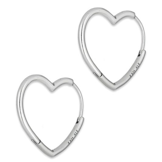 LPAL044 Arracada Lisa Articulada Corazón Loved 2.8 cm x 2.8 cm Plata .925 3581902348