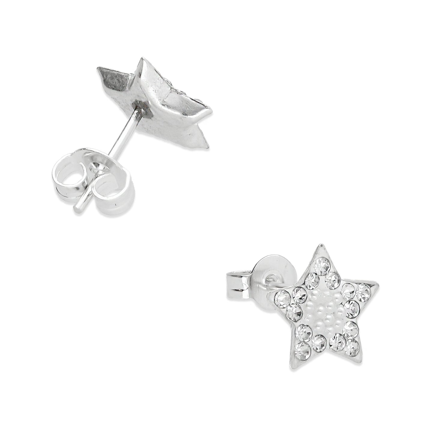 LPAP026 Arete Broquel Mini Perlas Estrella Plata Ley .925 Taxco 1353259546