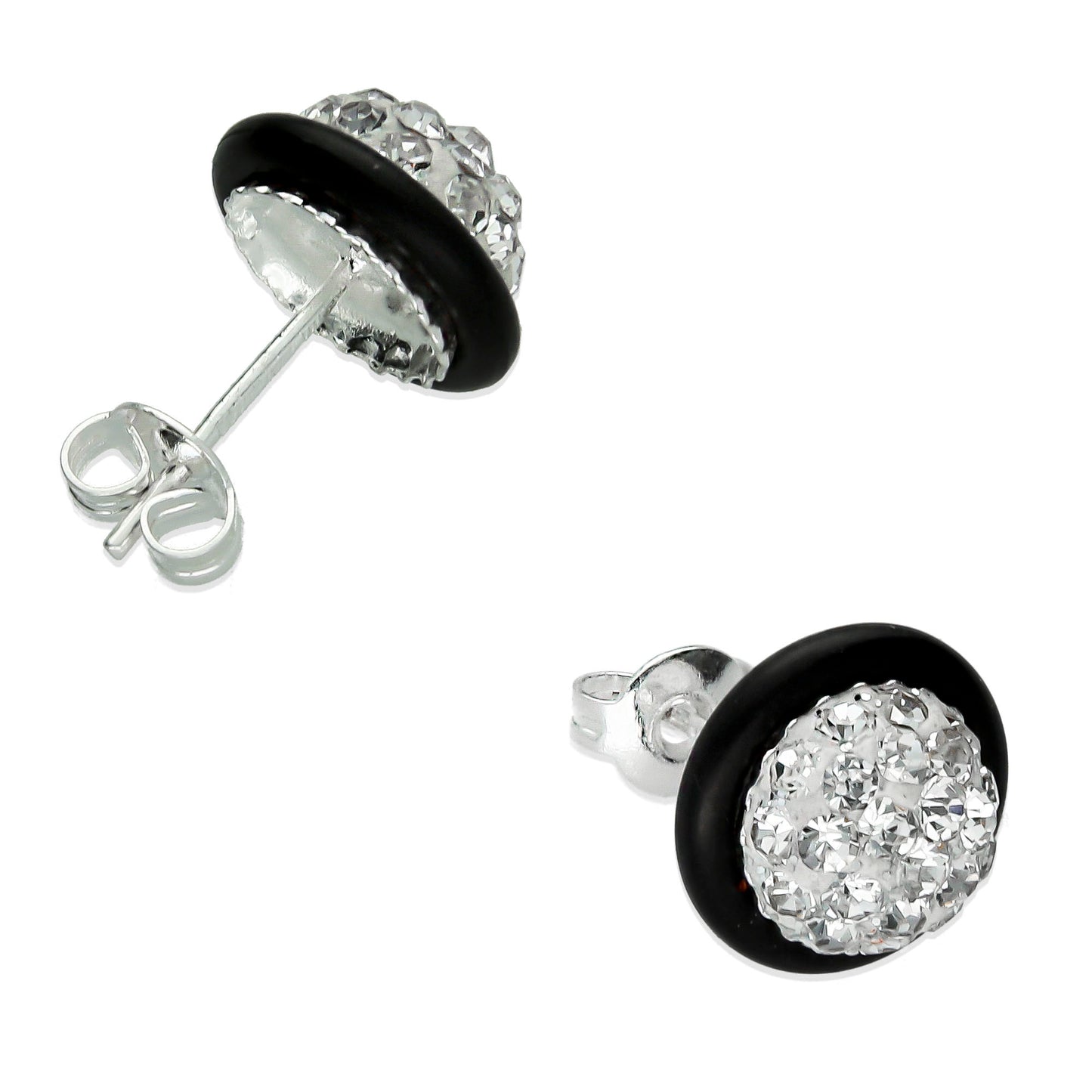 LPAP055 Arete Broquel Media Esfera Banda Gd en Plata. 925 Taxco 1972408189