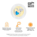 LPAP083 Arete Broquel Corazón Soul Ópalo Azul Plata .925 Taxco 2040155711