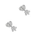 LPAP125 Arete Broquel Zirconia Estrella 5 mm en Plata .925 Taxco 2169053865