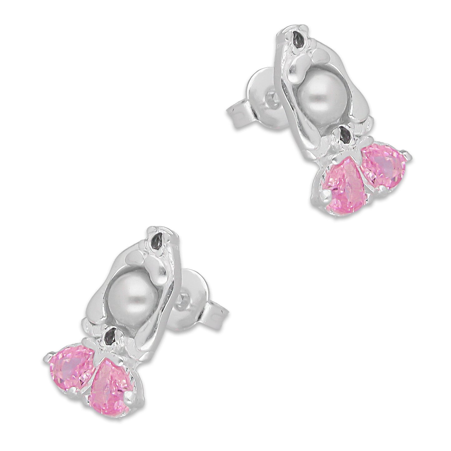 LPAP148 Arete Broquel Princess Mod 5 Au Rosa en Plata .925 Taxco 4685663486