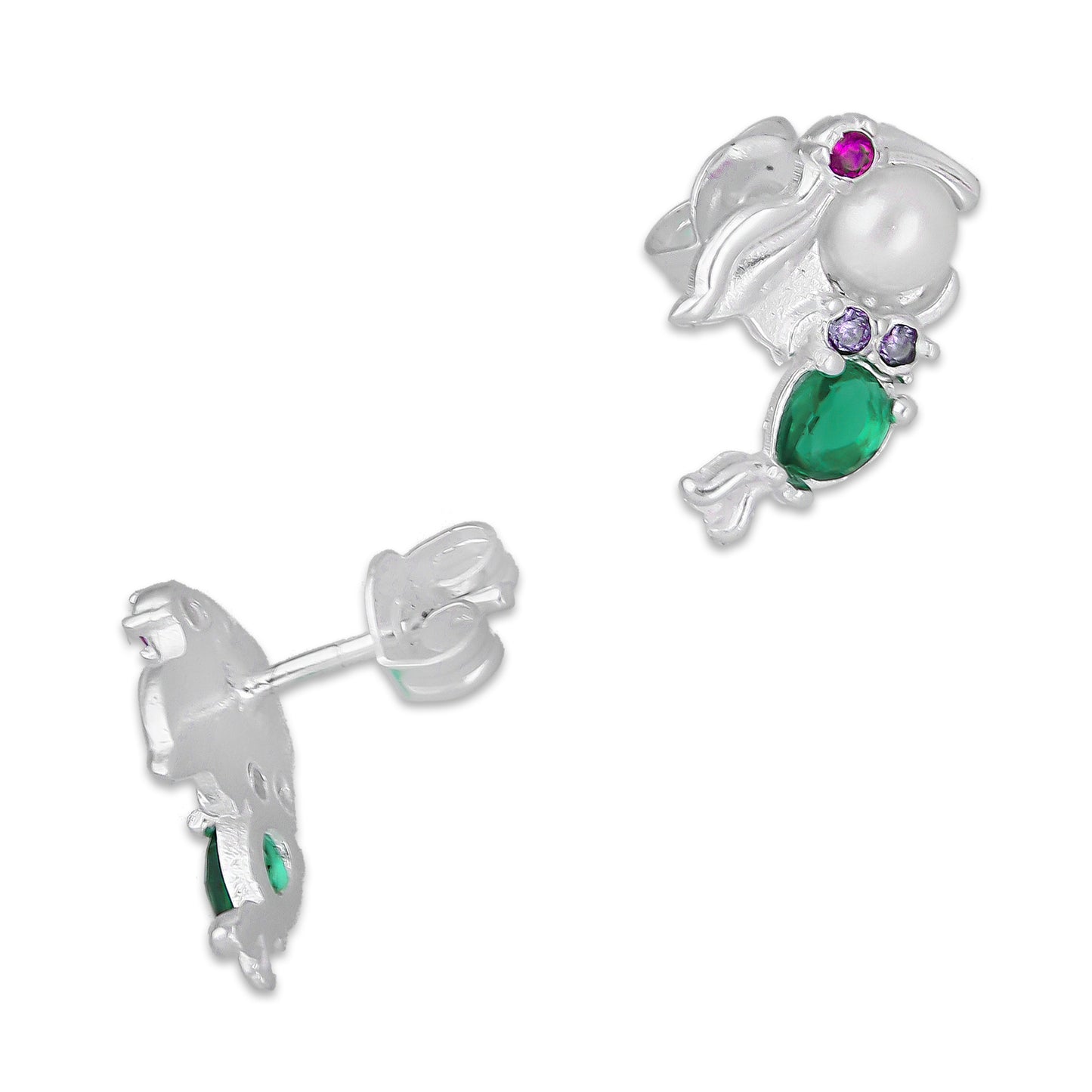 LPAP149 Arete Broquel Princess Mod 6 Sir Verde en Plata .925 Taxco 4685369666