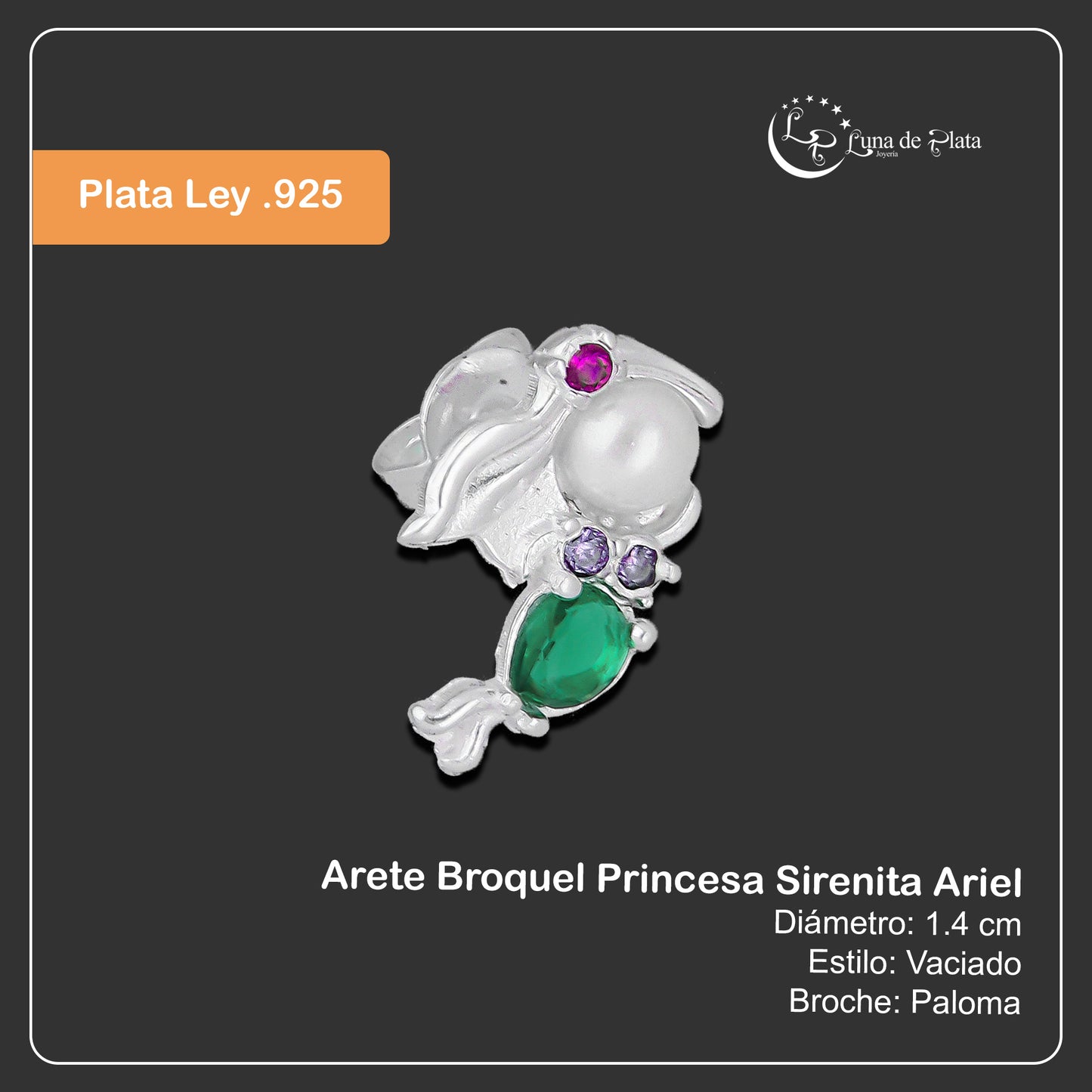 LPAP149 Arete Broquel Princess Mod 6 Sir Verde en Plata .925 Taxco 4685369666