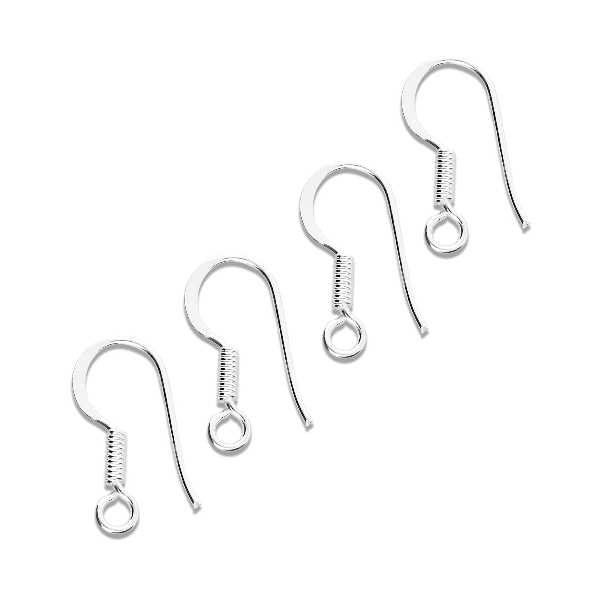 LPAR006 Arillo Esp Martillado Gd Para Armar - 2 Pares de Plata .925 2031890475