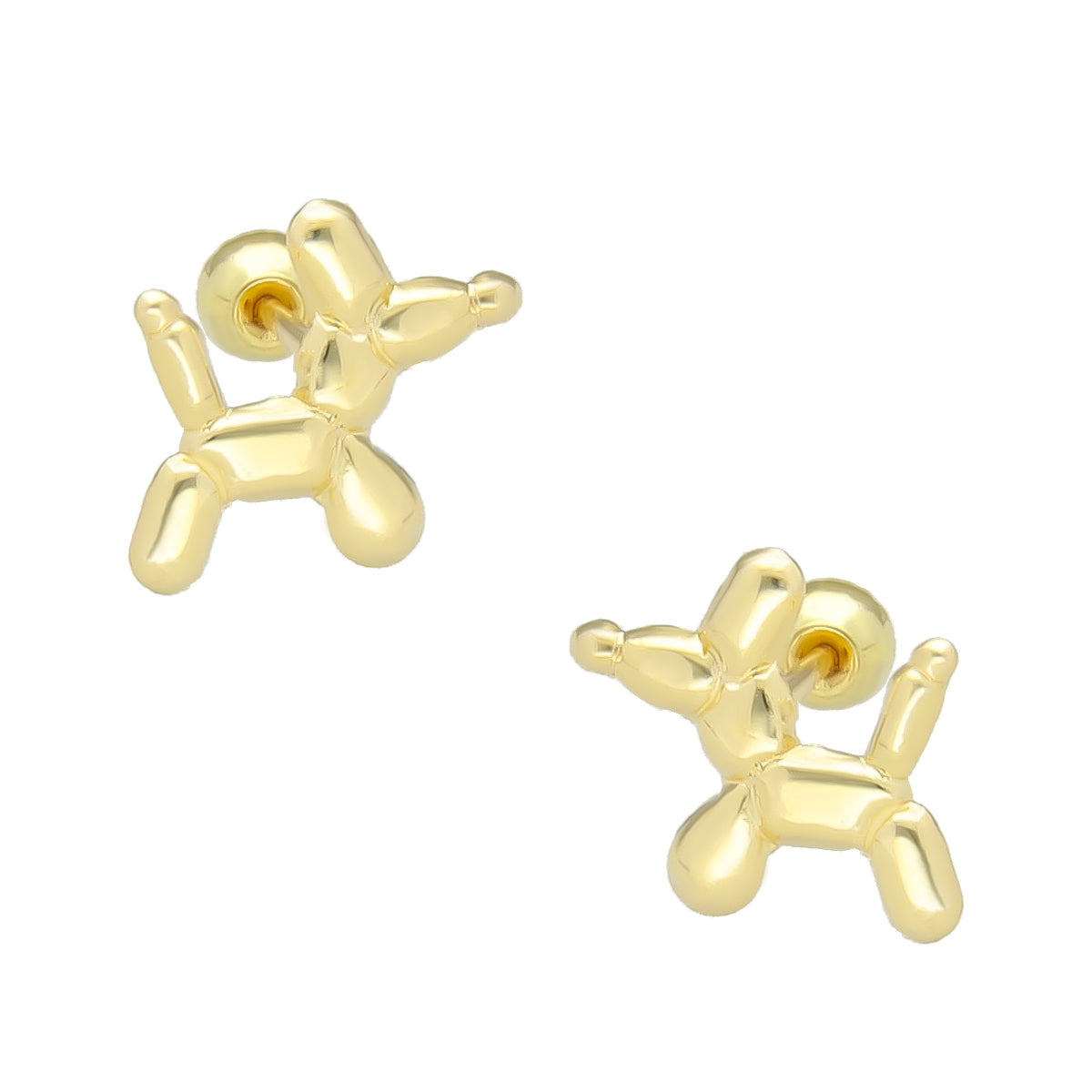 LPAUBR058 Aretes Broquel Oro 10K Niñas o Mujer Perrito Globo 634 2114359828