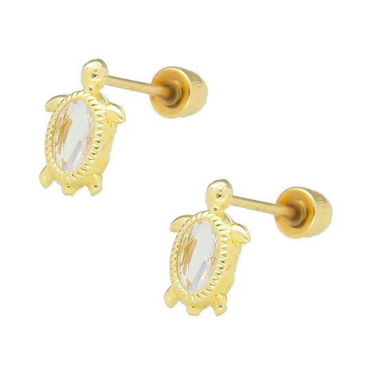 LPAUBR060 Aretes Broquel Oro 10K Niñas o Mujer Tortuga Bolitas 651 1886151303