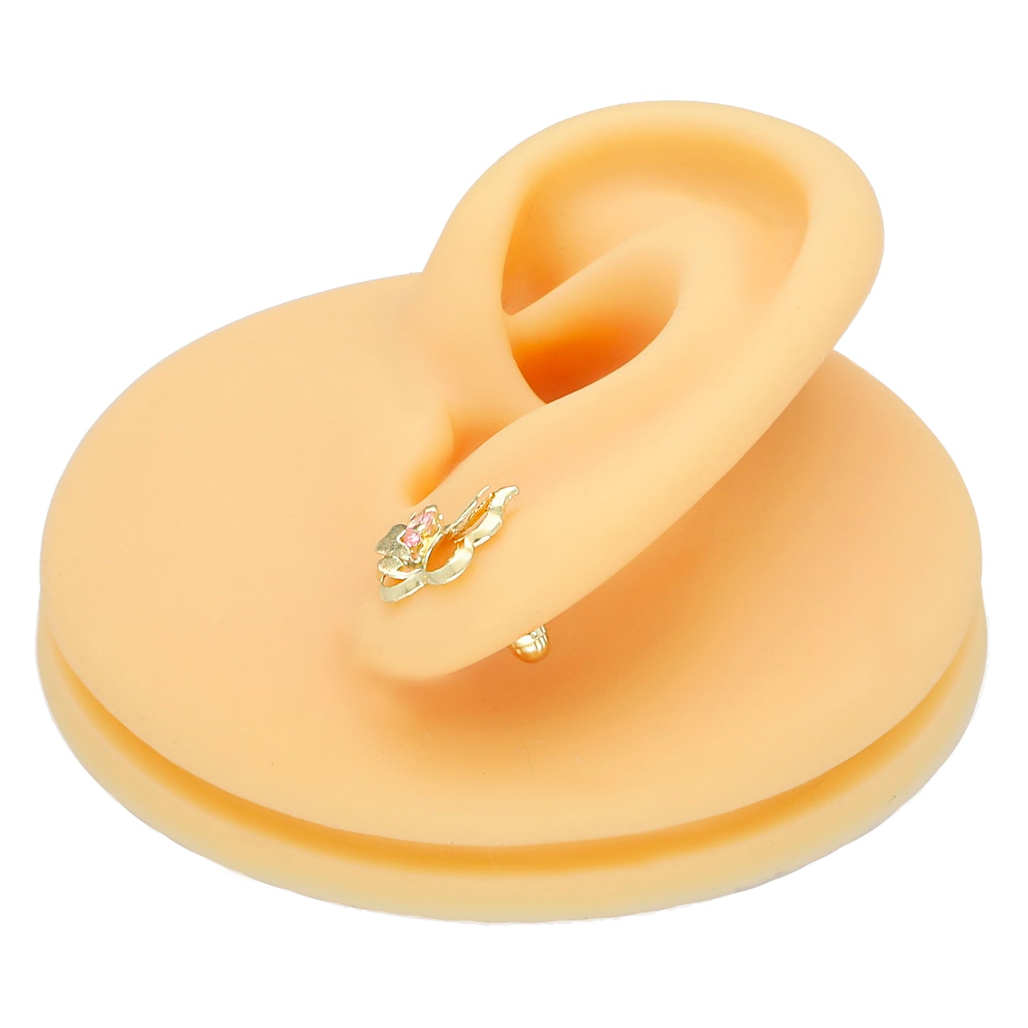 LPAUBR082 Aretes Broquel Oro 10K Niña o Mujer Mariposa 3D 331 1908382933