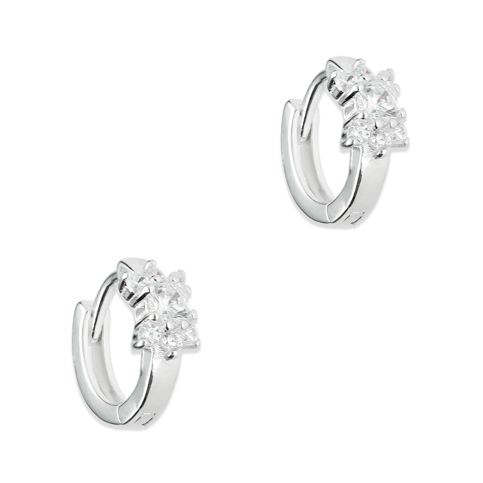 LPAZ005 Arracadas HU Dos Líneas 11 mm Diámetro Plata .925 Taxco Gro 1376853626