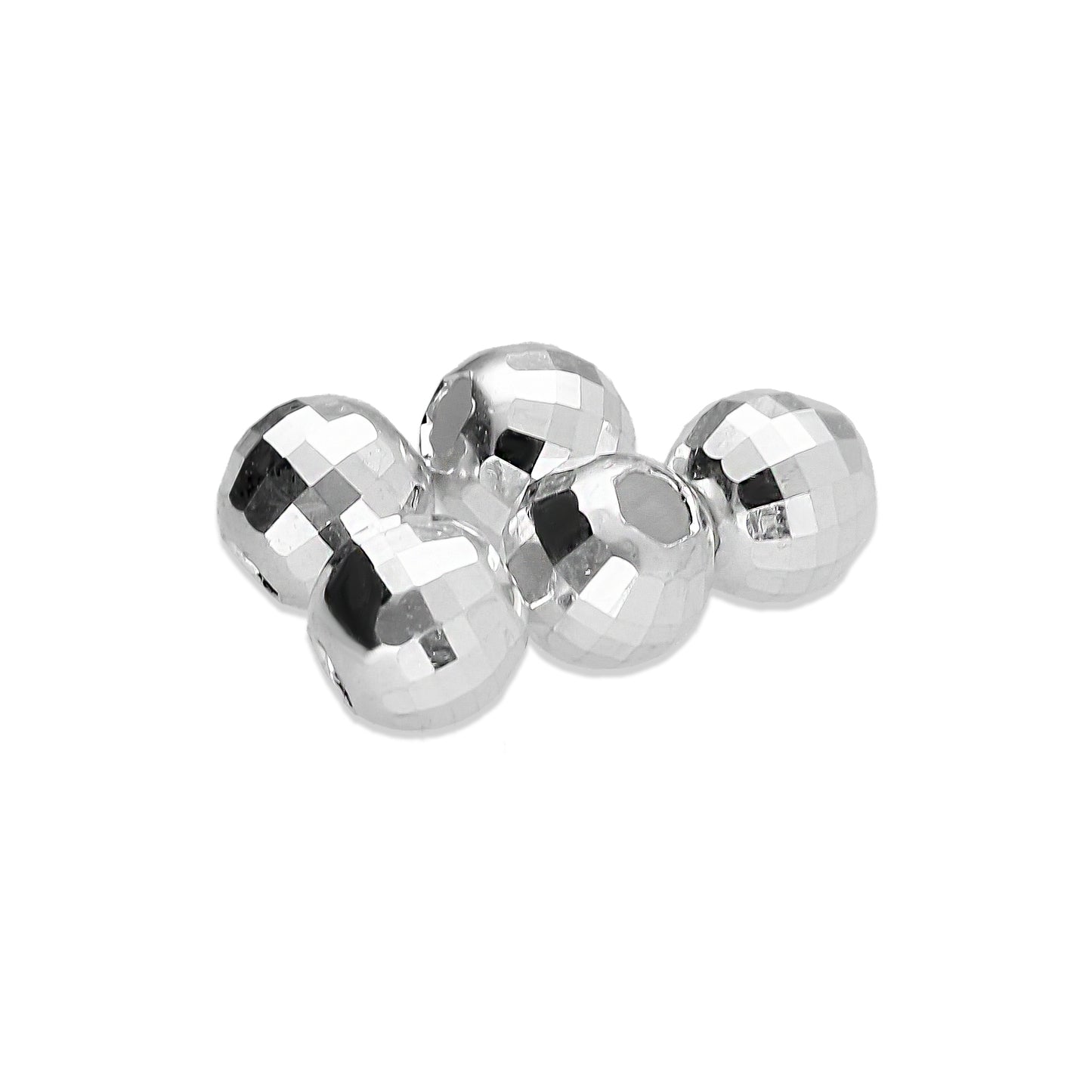 LPBO006 Bola Facetada 6 mm para Armar - 5 Piezas de Plata .925  2893718570