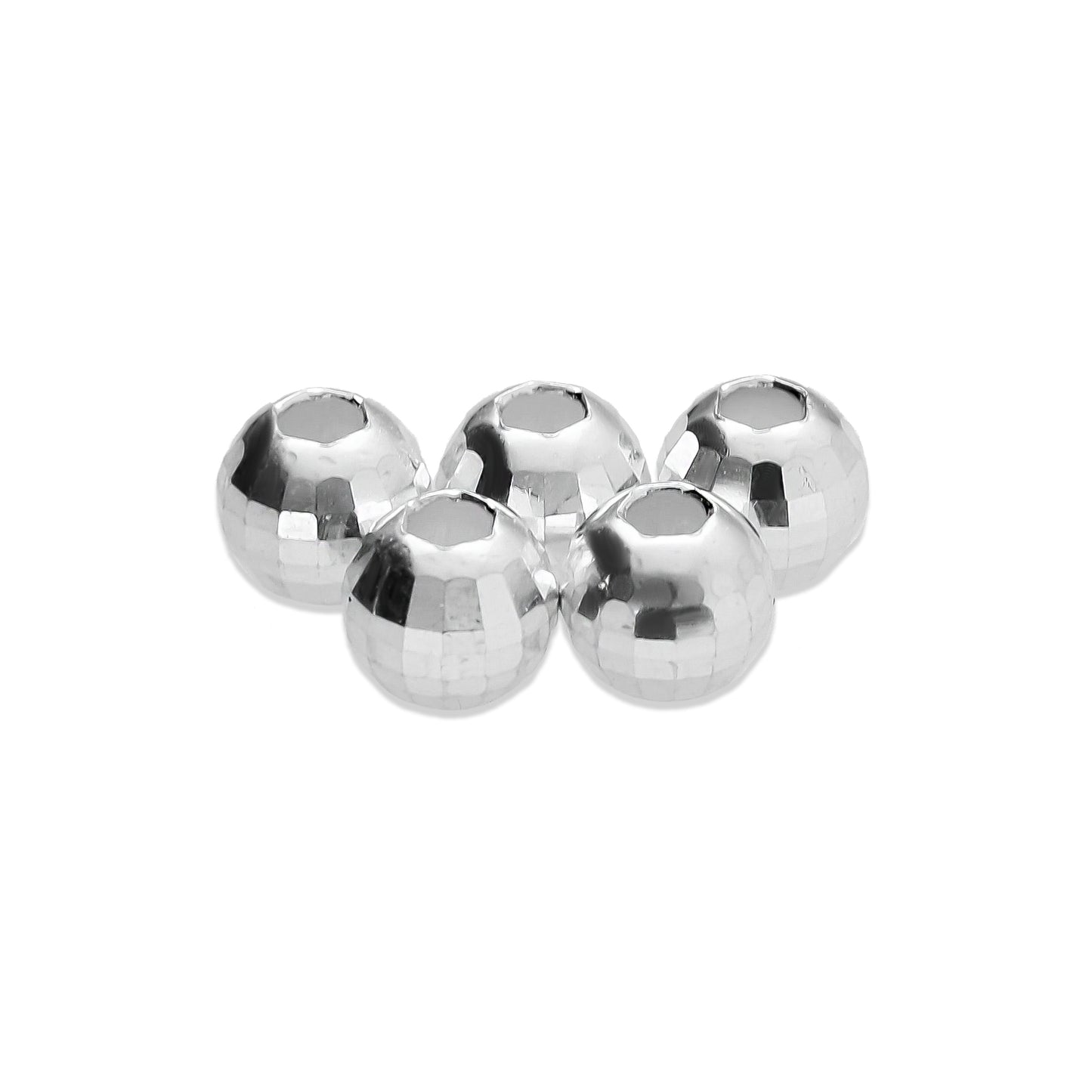 LPBO006 Bola Facetada 6 mm para Armar - 5 Piezas de Plata .925  2893718570