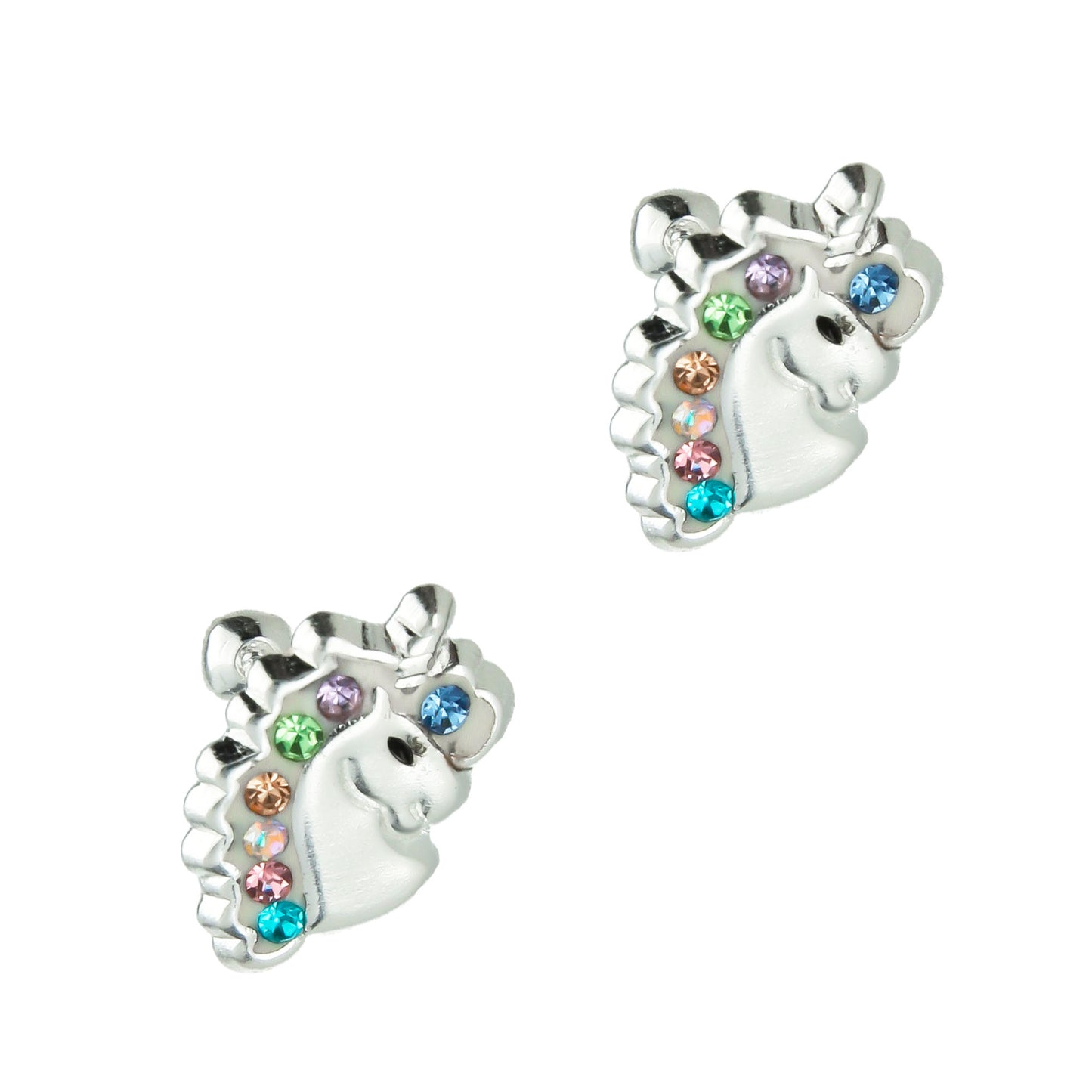 LPBR010 Aretes Broquel D Plata Mod Unicornio Plata .925 Taxco Gro. MLM703438668