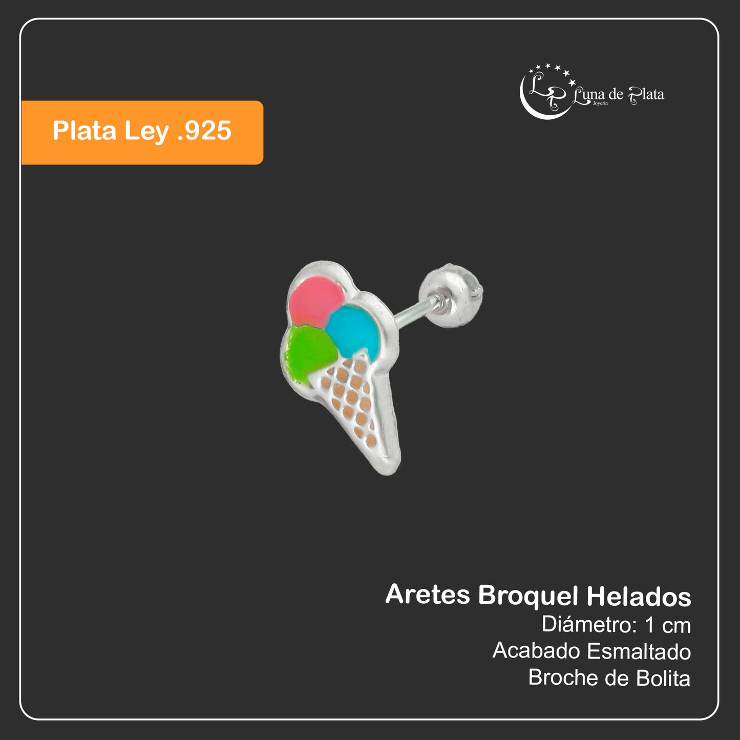 LPBR034 Aretes Broquel Plata Mod Helados Plata .925 Taxco MLM764957356