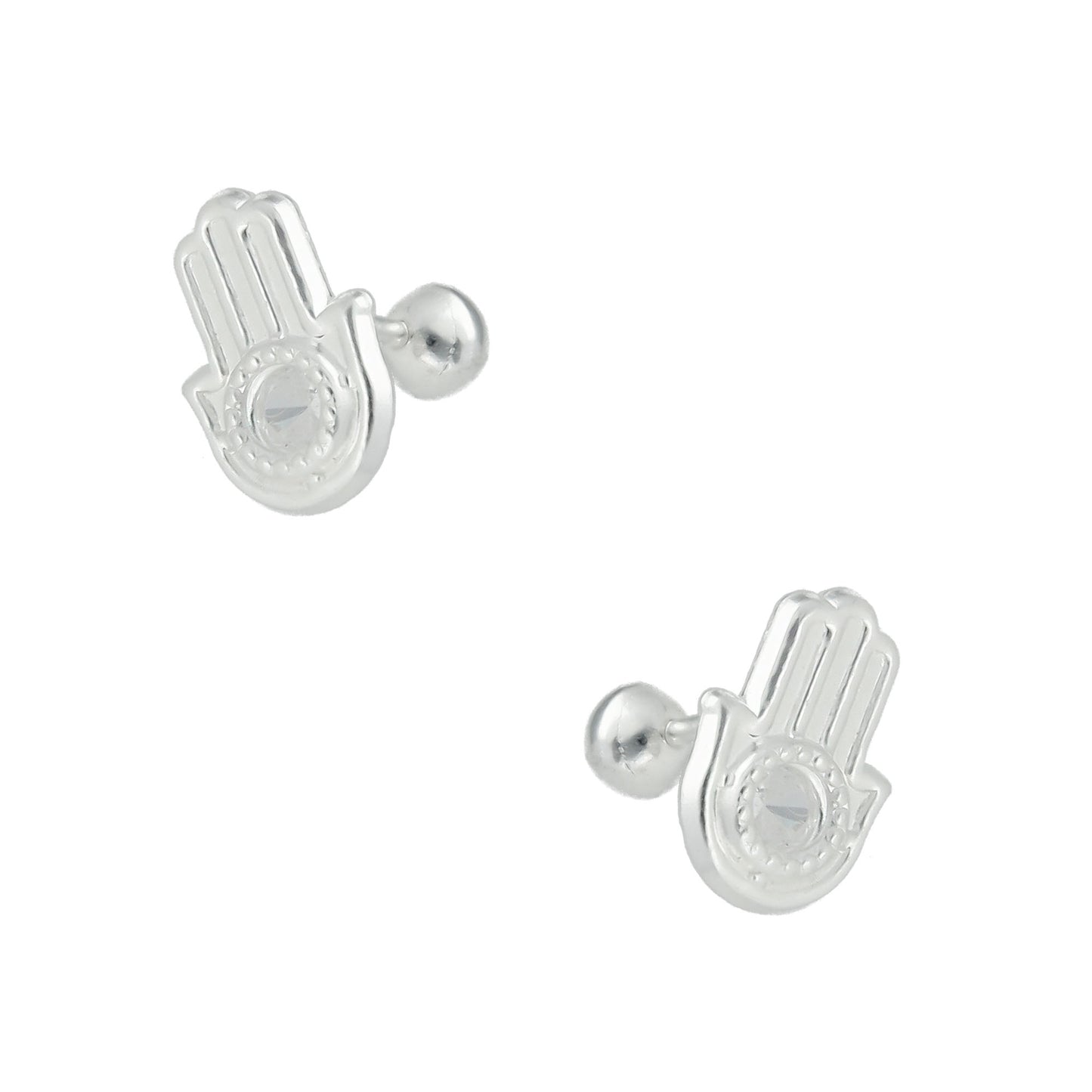 LPBR041 Aretes Broquel Plata Mod Mano De Fátima Plata .925 Taxco MLM764963405