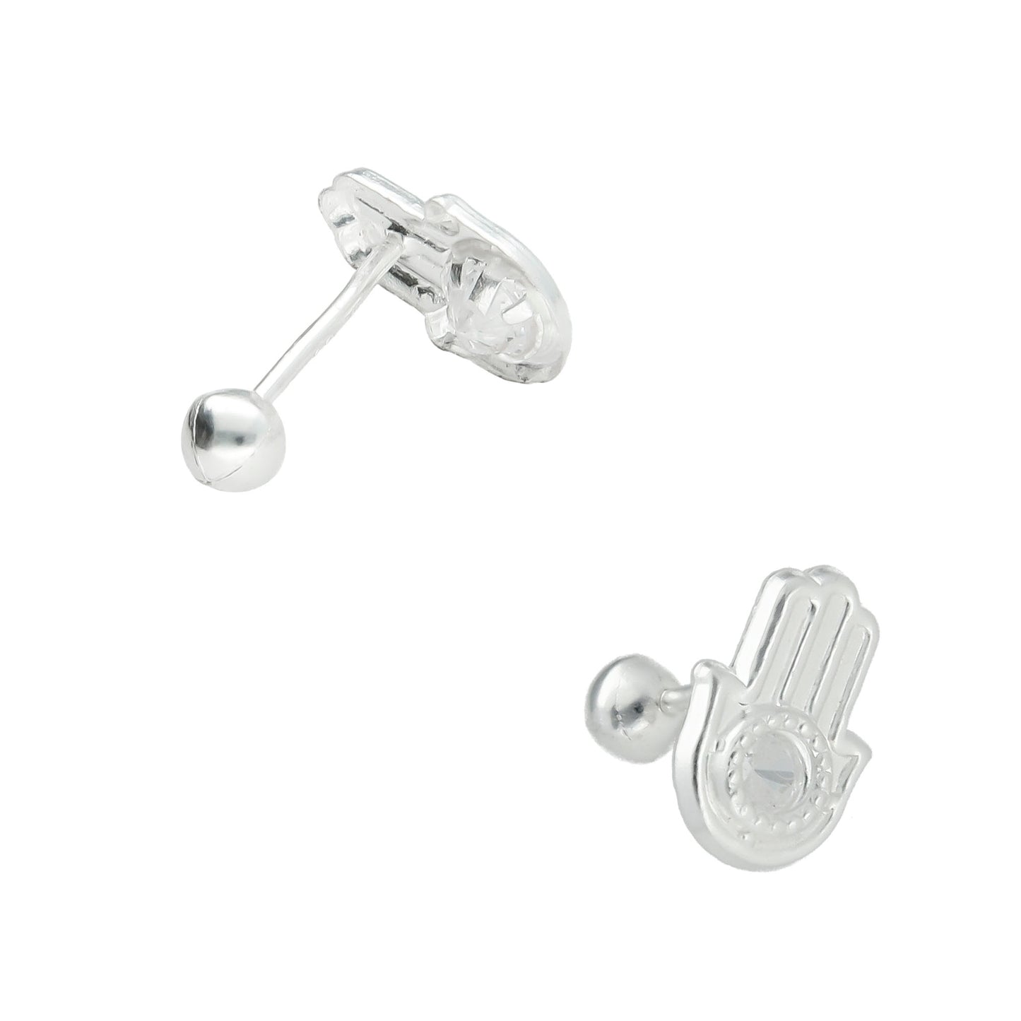 LPBR041 Aretes Broquel Plata Mod Mano De Fátima Plata .925 Taxco MLM764963405