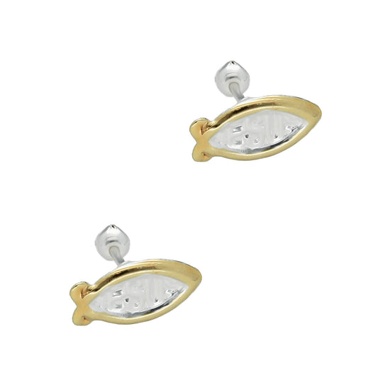 LPBR048 Aretes Broquel Plata Mod Peces Jesús Plata .925 Taxco MLM764971624