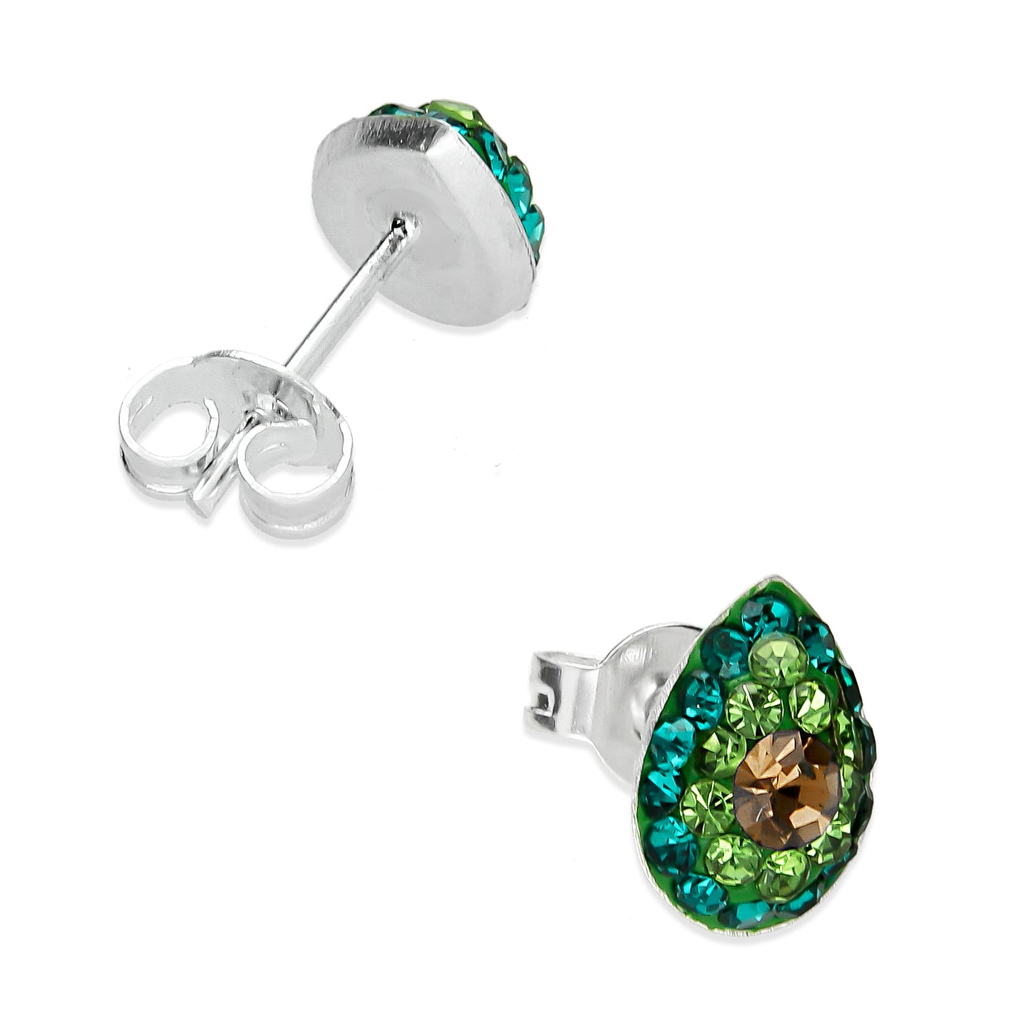 LPBR064 Aretes Aguacatito Cristal en Plata .925 Taxco Gro 1479007721