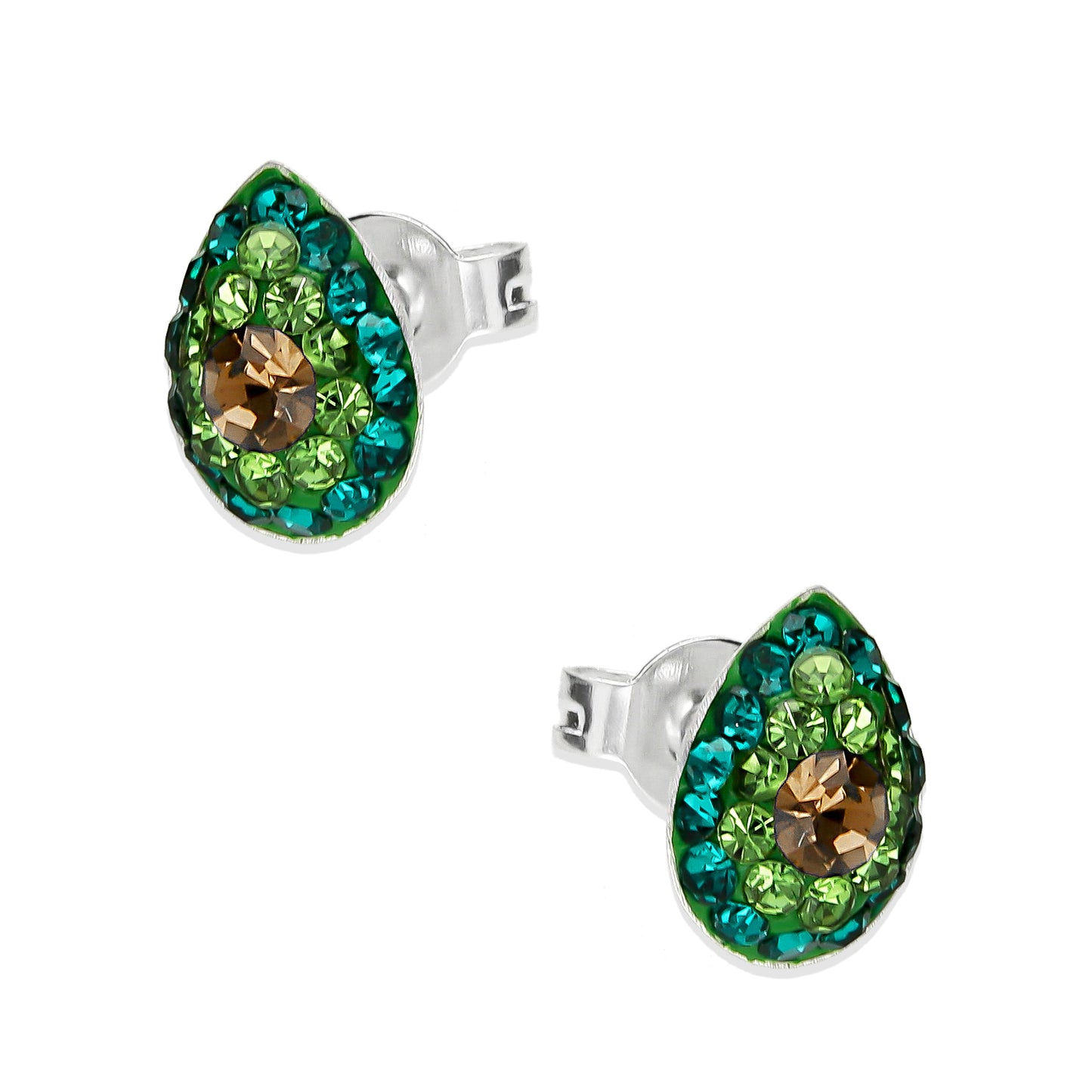 LPBR064 Aretes Aguacatito Cristal en Plata .925 Taxco Gro 1479007721