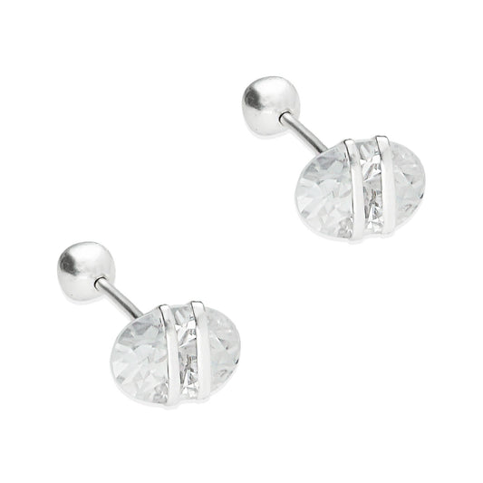 LPBR080 Aretes Broquel Ovalo Linea Zirc Plata .925 Taxco Gro. 2766013412