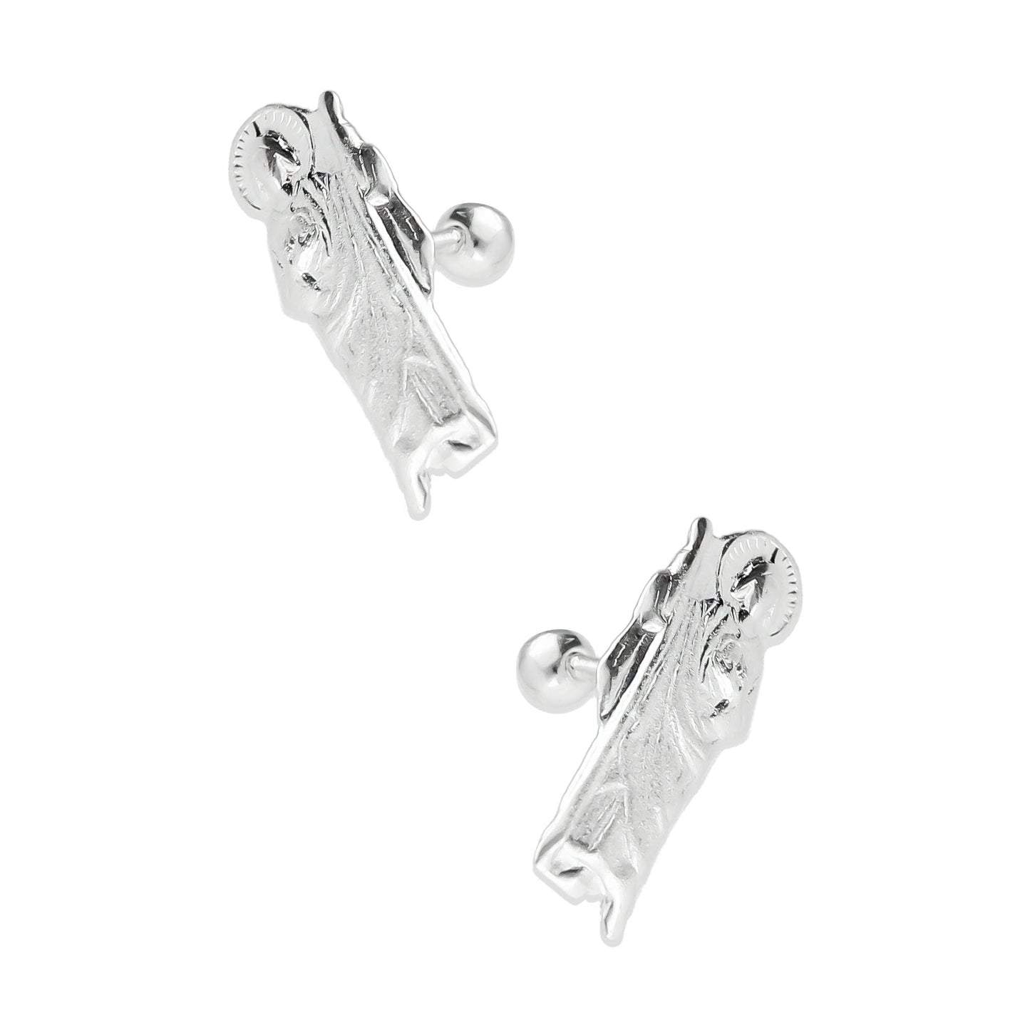 LPBR091 Aretes Broquel San Judas Tadeo Plata .925 Taxco Gro. 2767728942