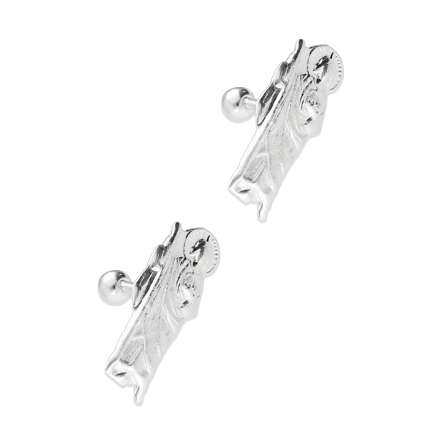 LPBR091 Aretes Broquel San Judas Tadeo Plata .925 Taxco Gro. 2767728942