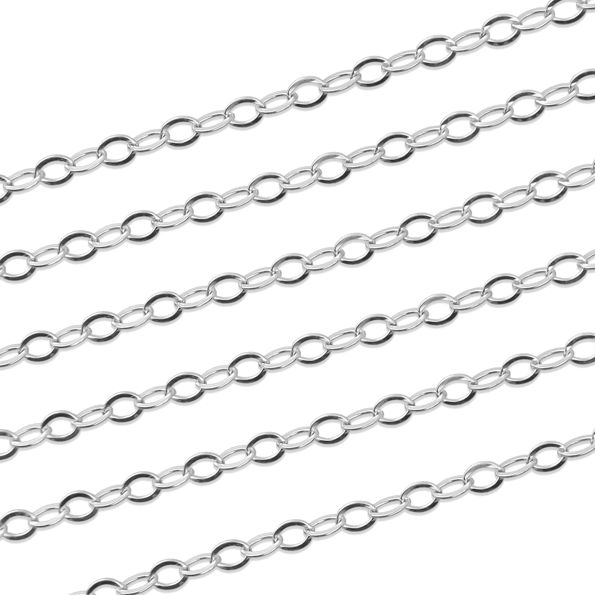 LPCAD003 Cadena x metro Brill 2.8 mm Para Armar Plata .925 2036289261