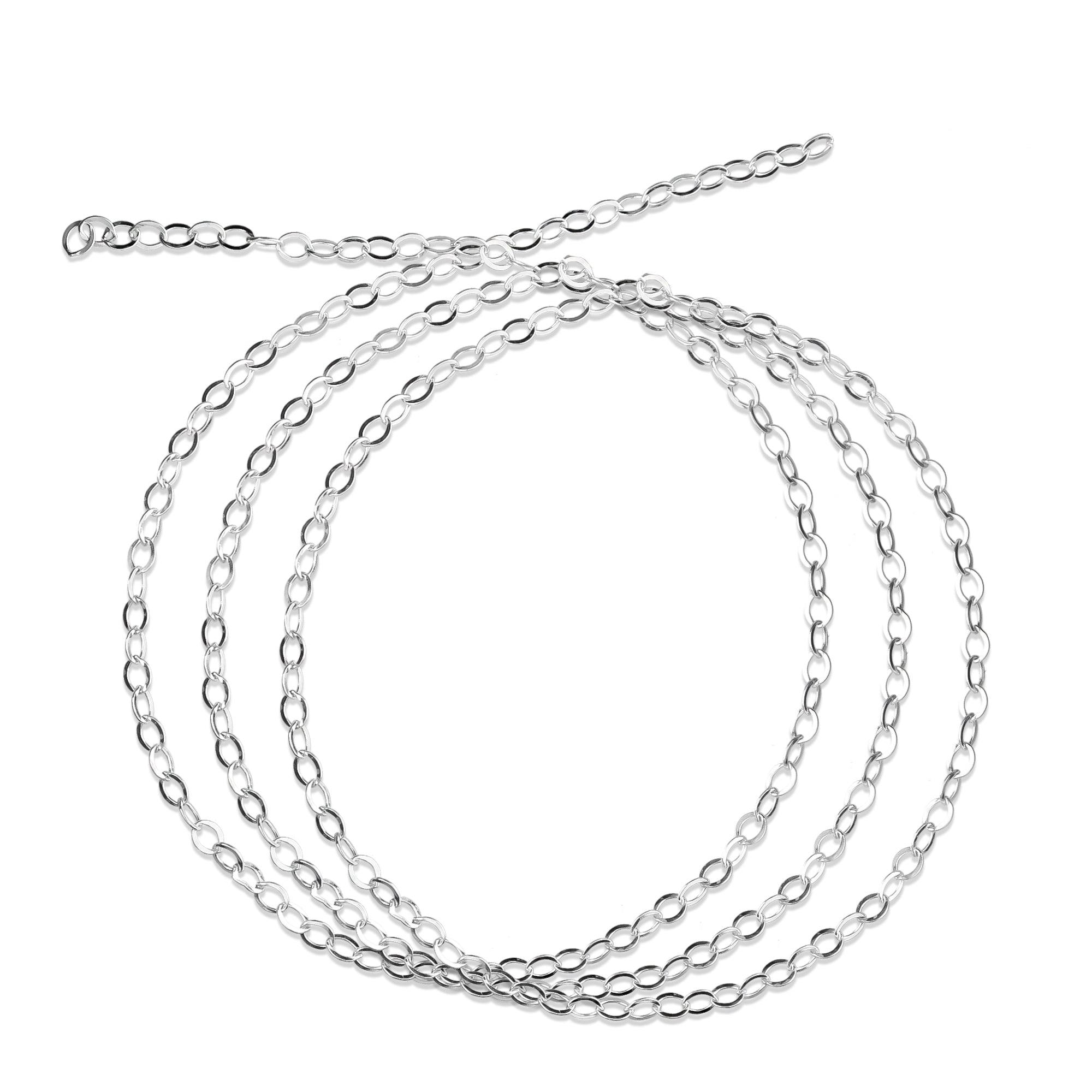 LPCAD003 Cadena x metro Brill 2.8 mm Para Armar Plata .925 2036289261