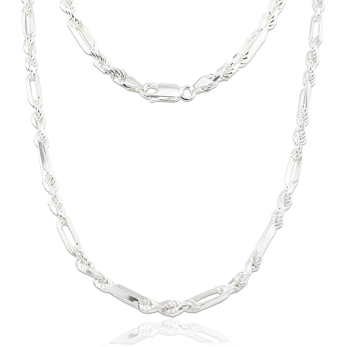 LPCU039-60 Cadena Torsal Fígaro 5 mm x 60 cm Plata .925 Taxco Gro 1815018320
