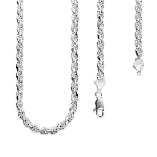 LPCU044-50 Cadena Torsal Diamantada 4 mm x 50 cm Plata .925 Taxco Gro 3076379303