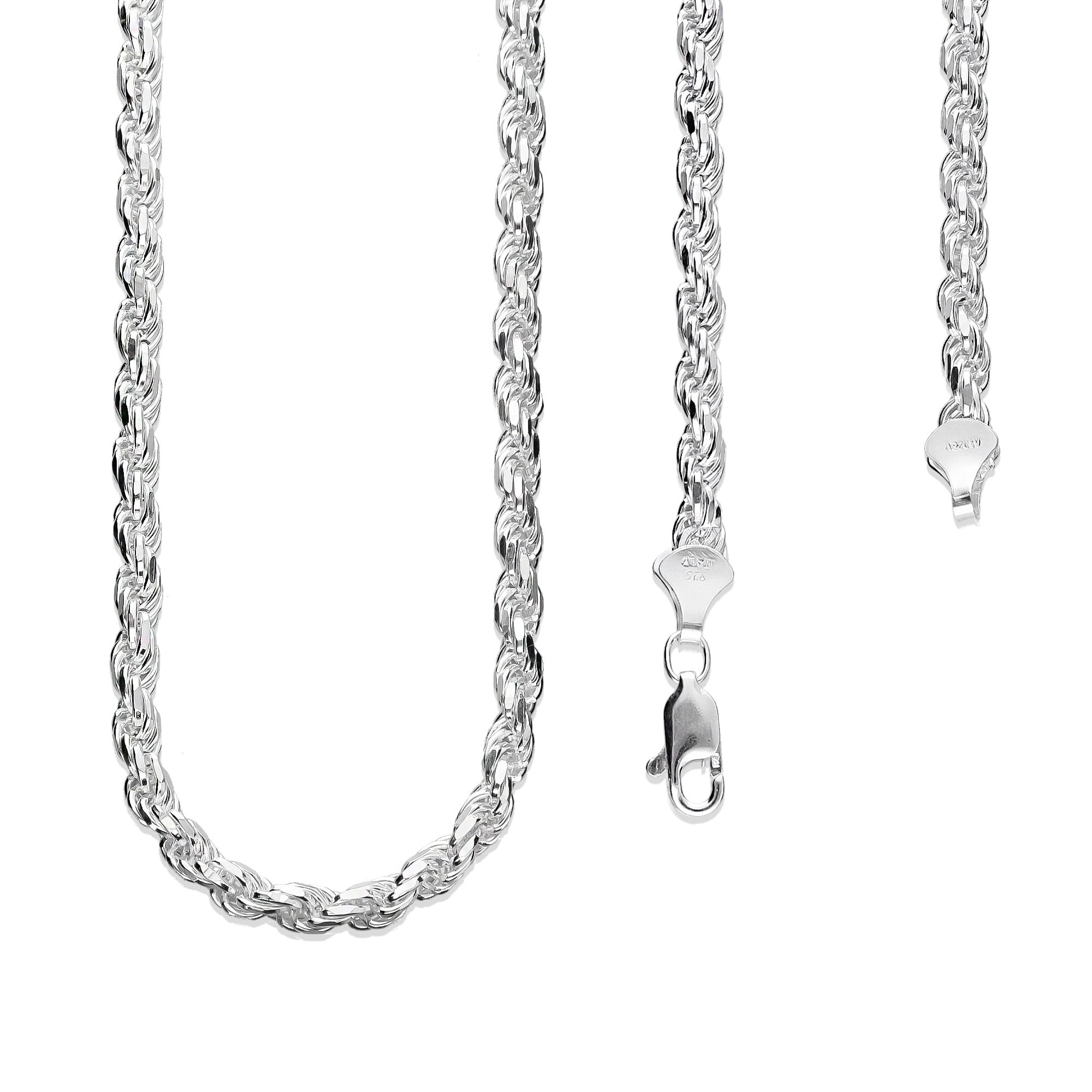 LPCU044-65 Cadena Torsal Diamantada 4 mm x 65 cm Plata .925 Taxco Gro 3076368247