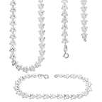 LPCU050-45 Set Collar y Pulsera Modelo Maui 45 cm y 18.5 cm Plata .925 2039187995