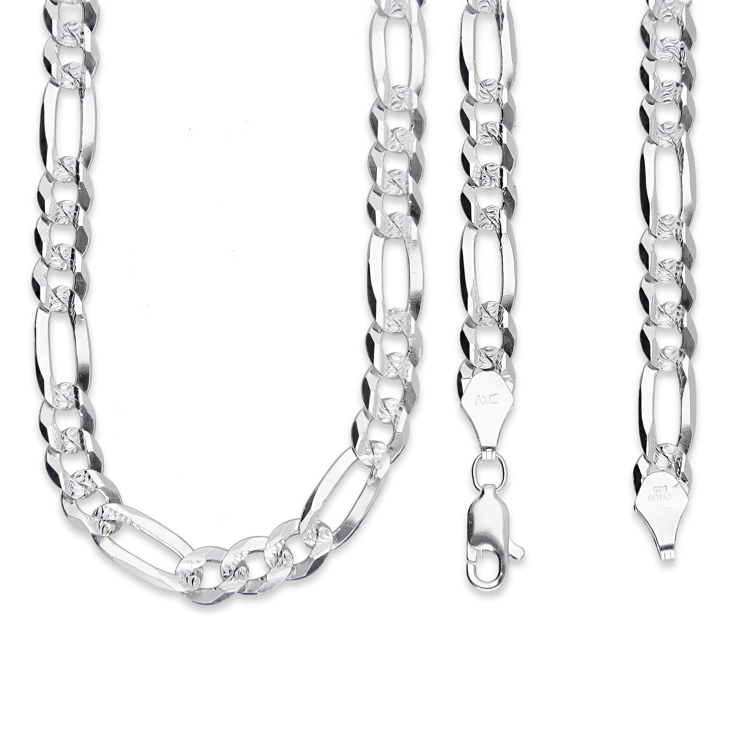 LPCU070-50 Cadena Cubana Americana 3*1 6 mm x 50 cm en Plata .925 MLM5107524634